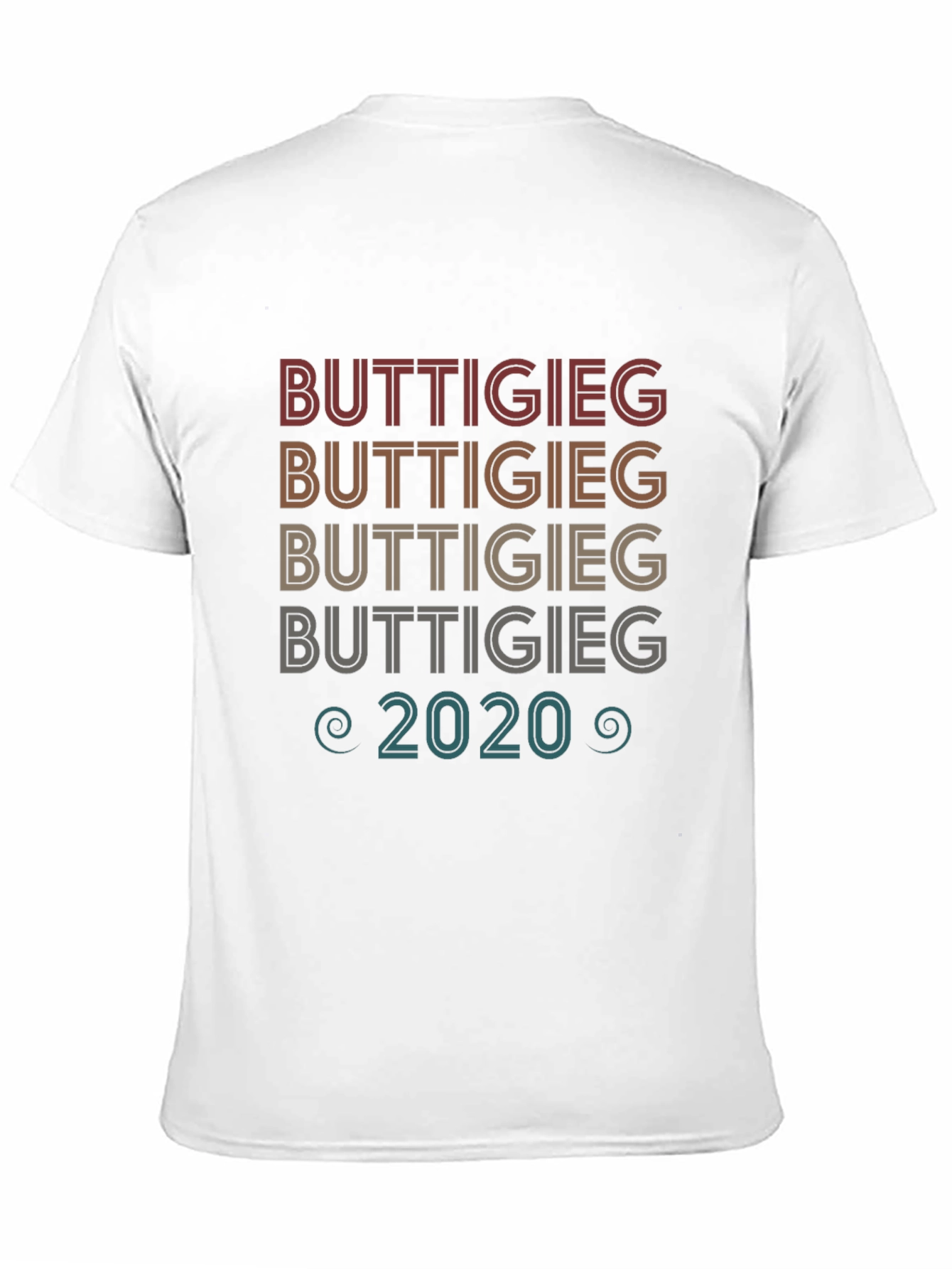 Black Buttigieg 2020 Retro Style T-Shirt view 11
