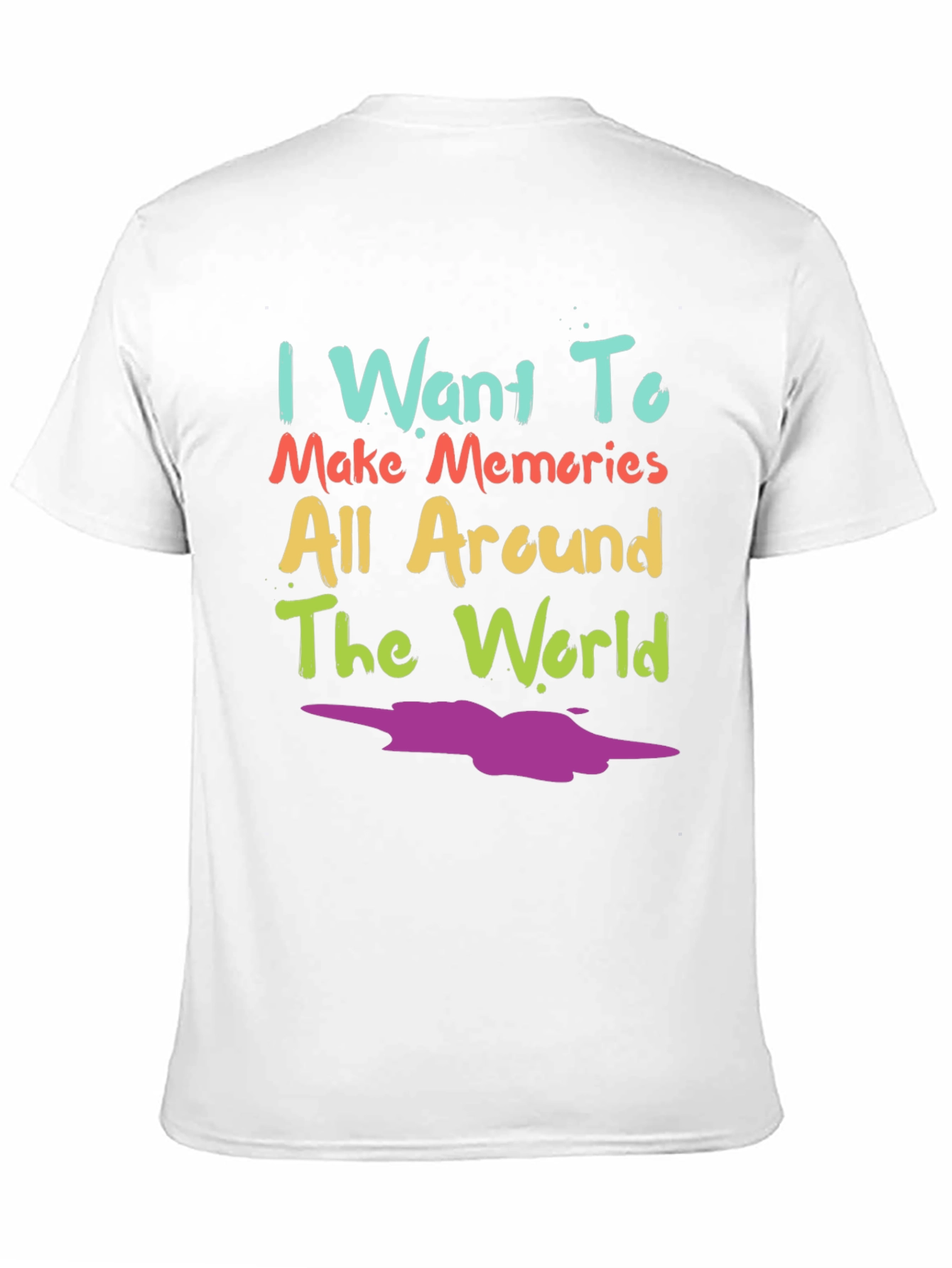 Black Colorful Travel Memories T-Shirt view 11