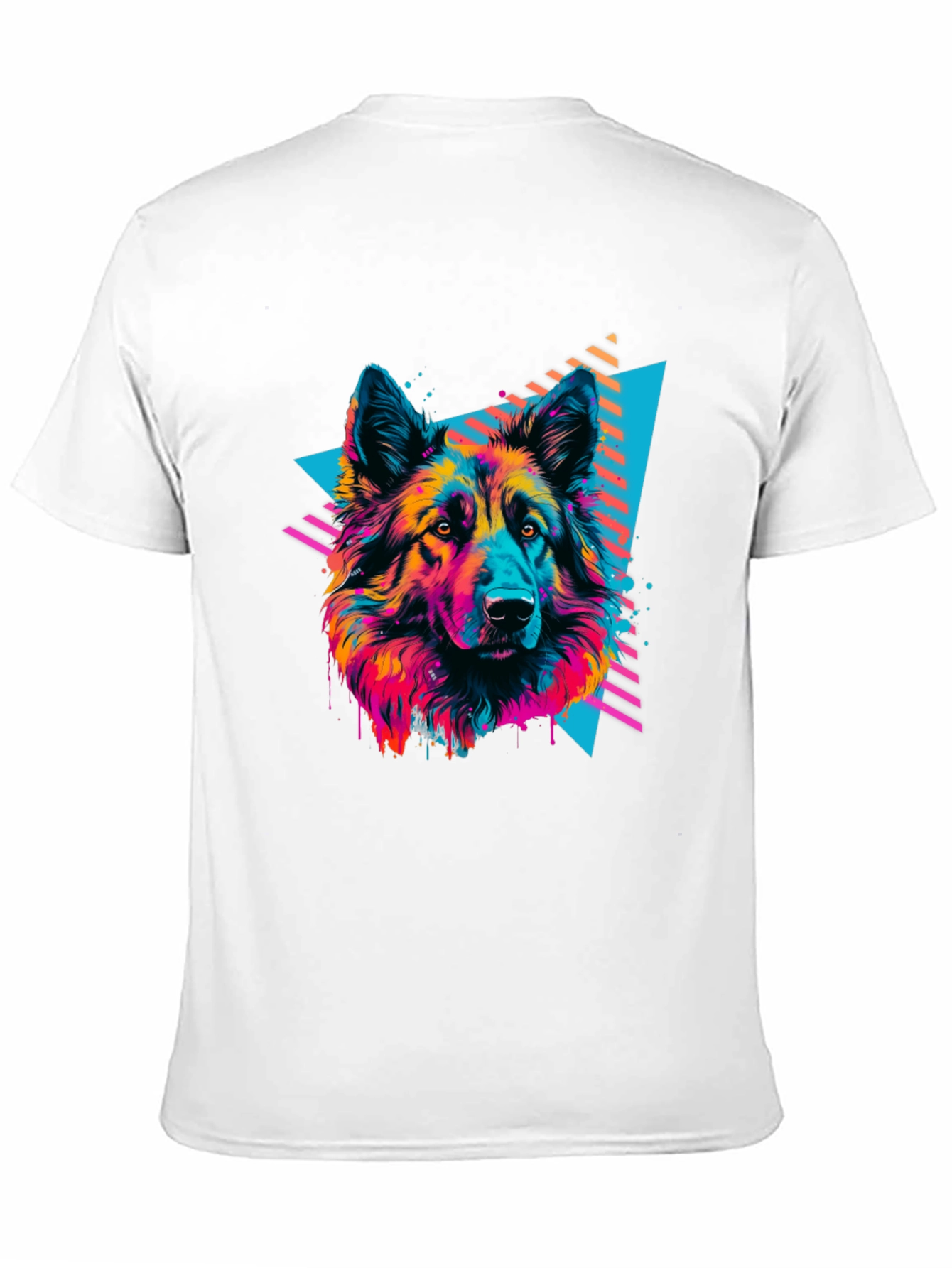 Black Neon Wolf Graphic Tee - Retro Style view 11