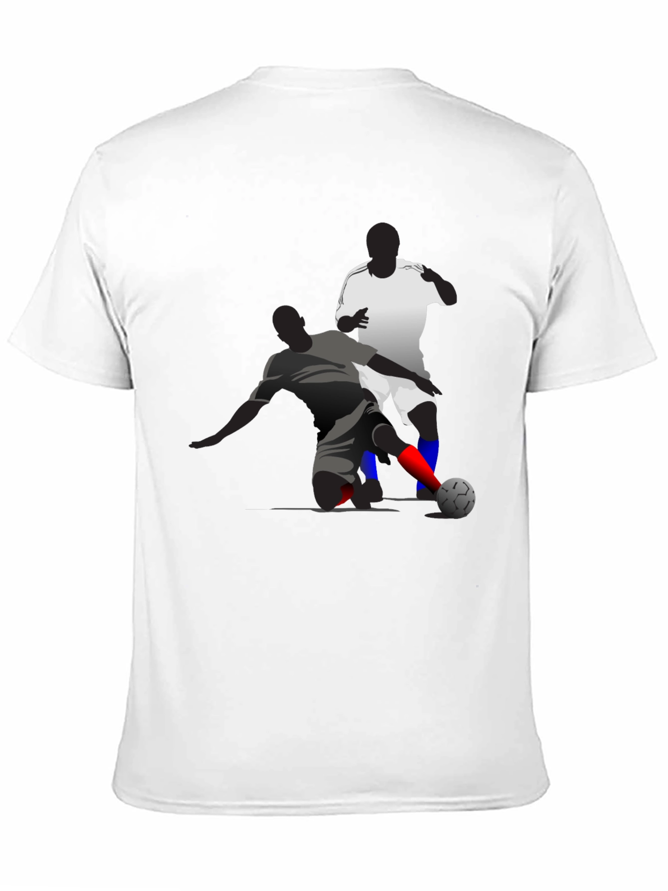 Black Soccer Graphic Tee - Black Cotton Blend T-Shirt view 11