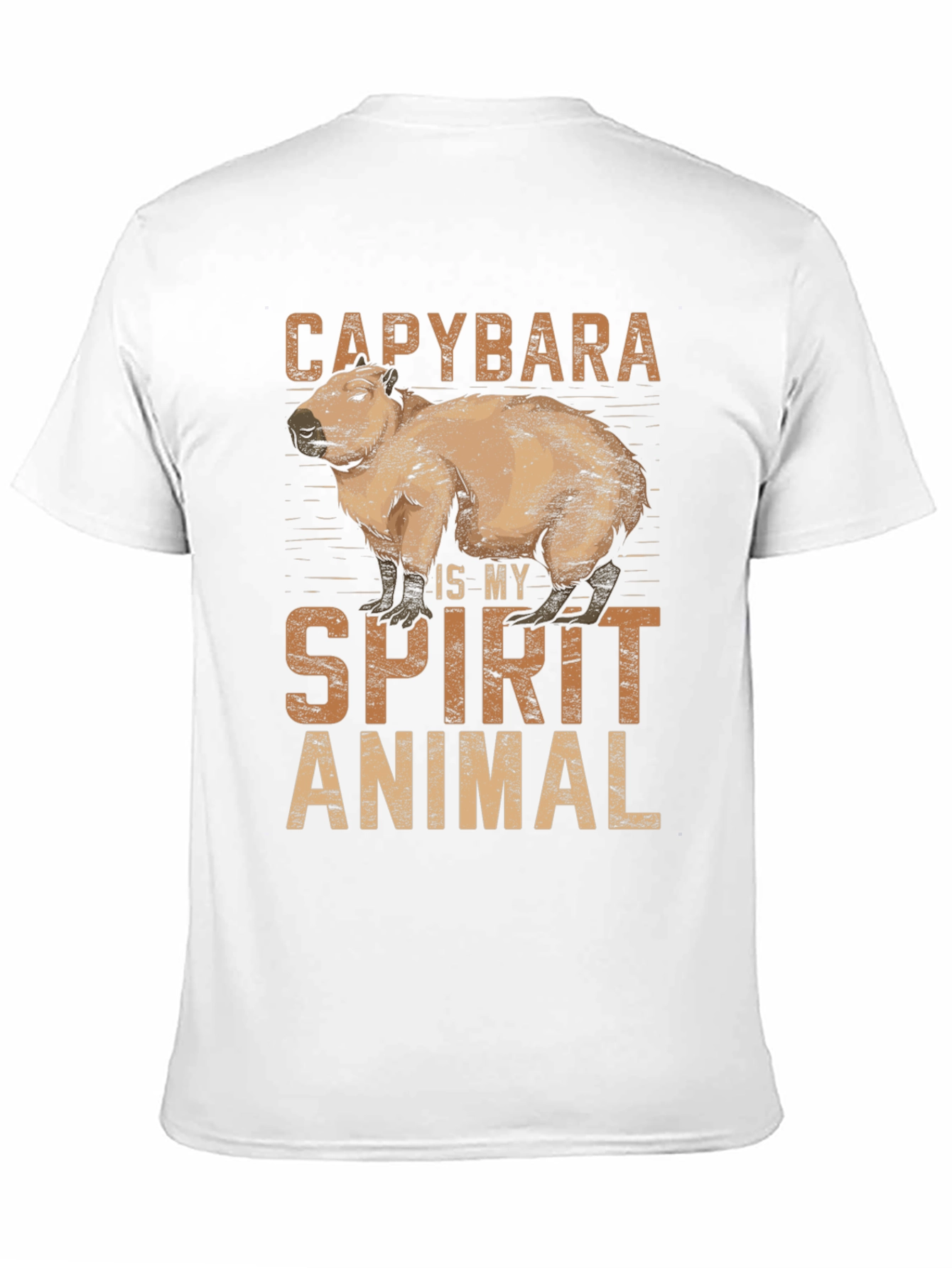 Black Capybara Spirit Animal Graphic T-Shirt - Unisex view 11