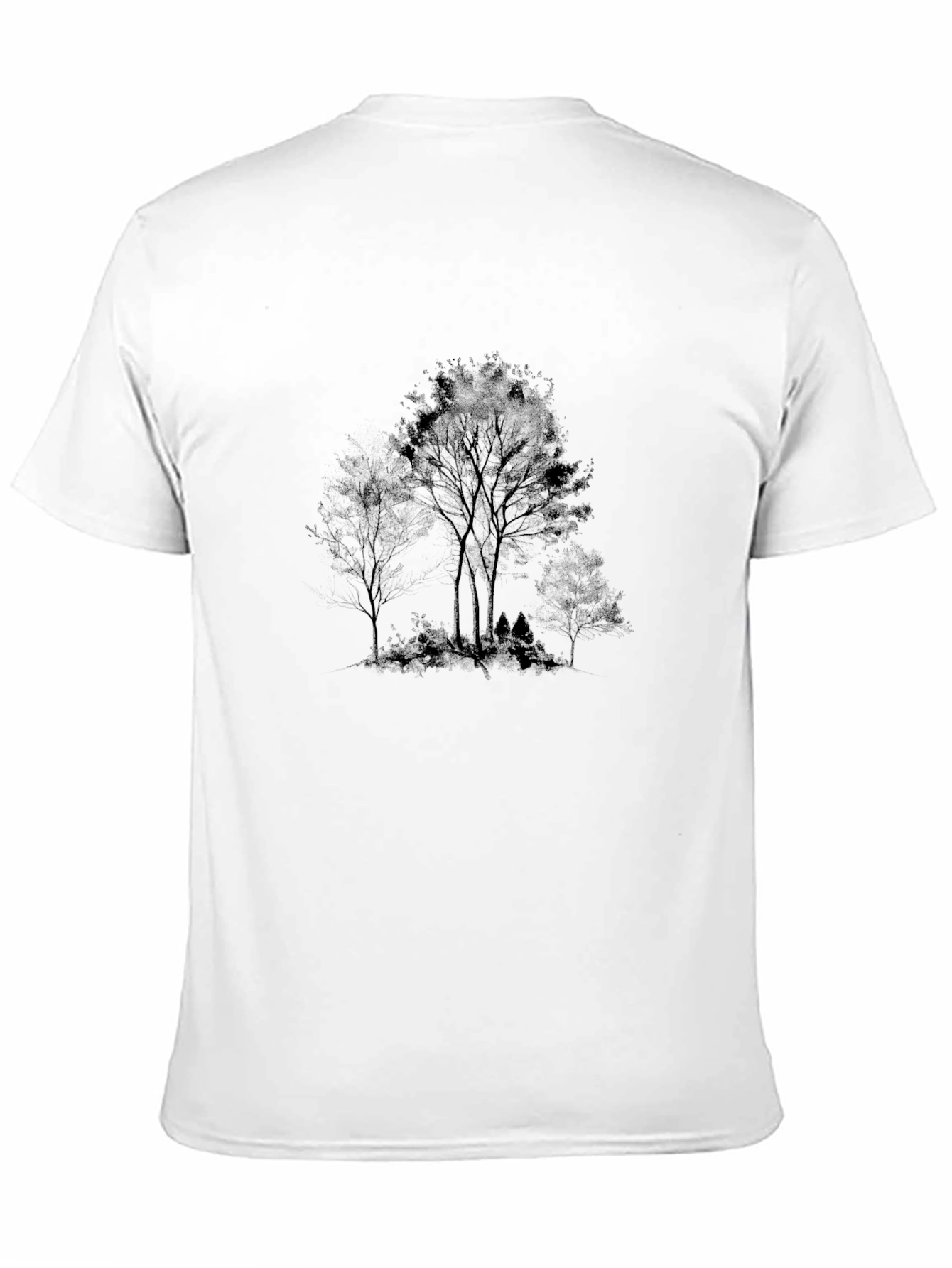 Black Men's Black Tree Graphic Tee view 11