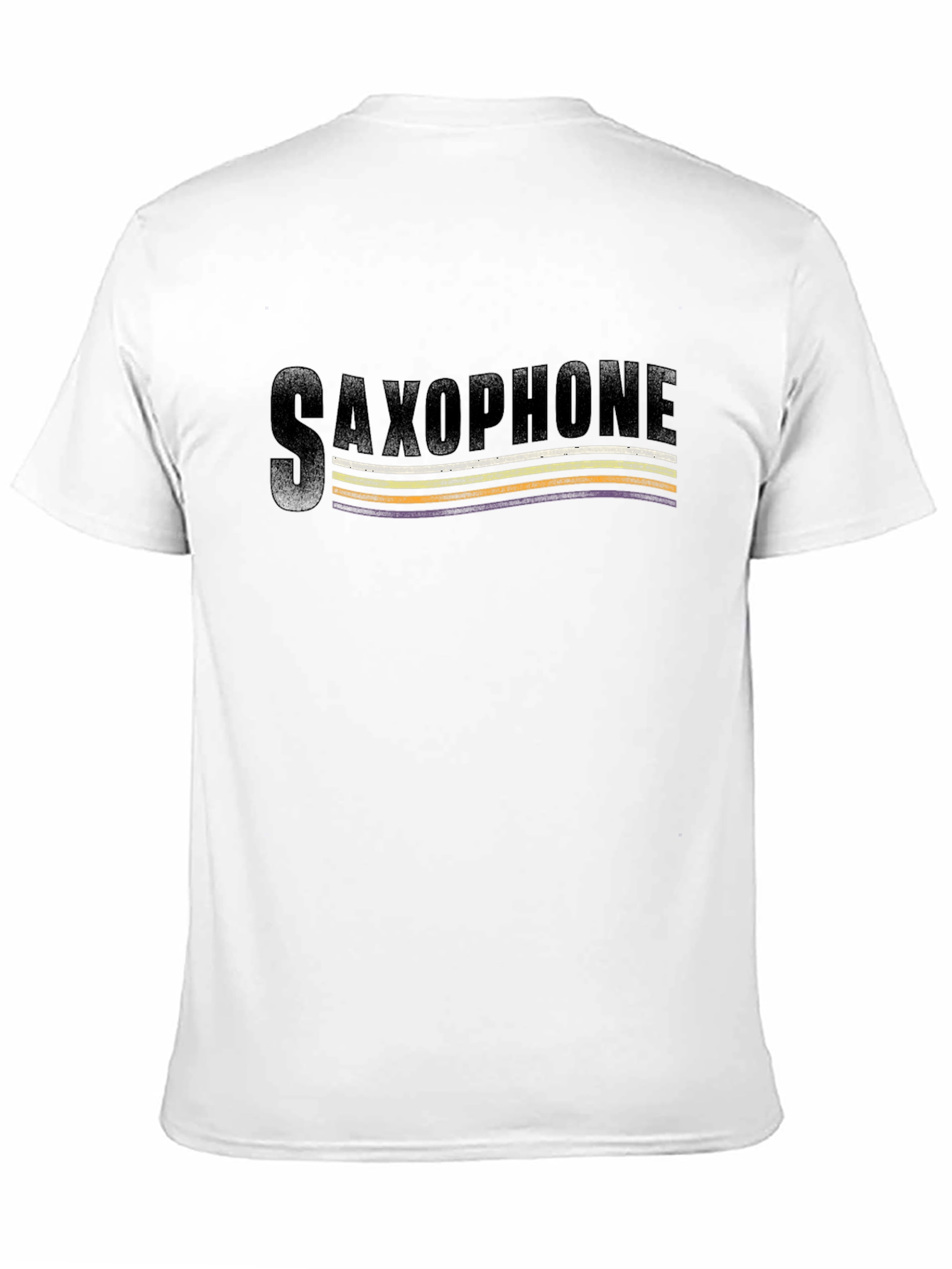 Black Saxophone Retro Music T-Shirt view 11