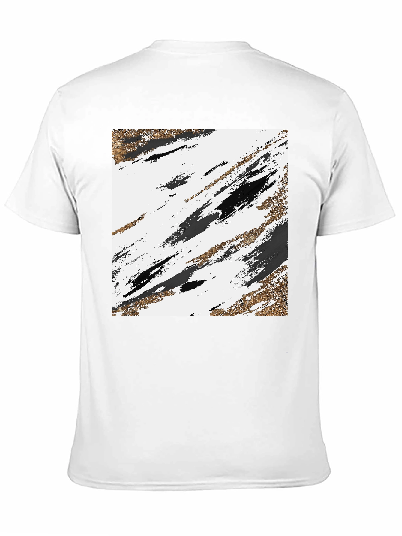 Black Abstract Art Graphic Tee - Black view 11