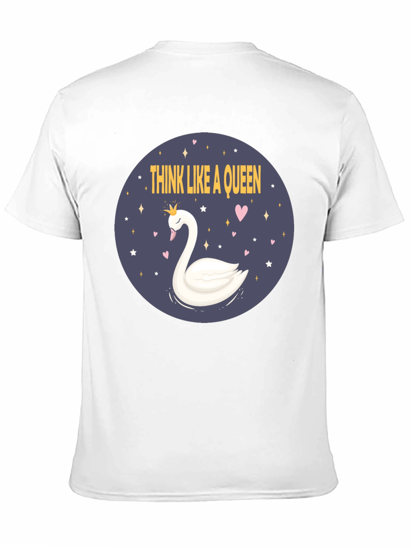 Black Think Like A Queen Swan Graphic Tee view 11