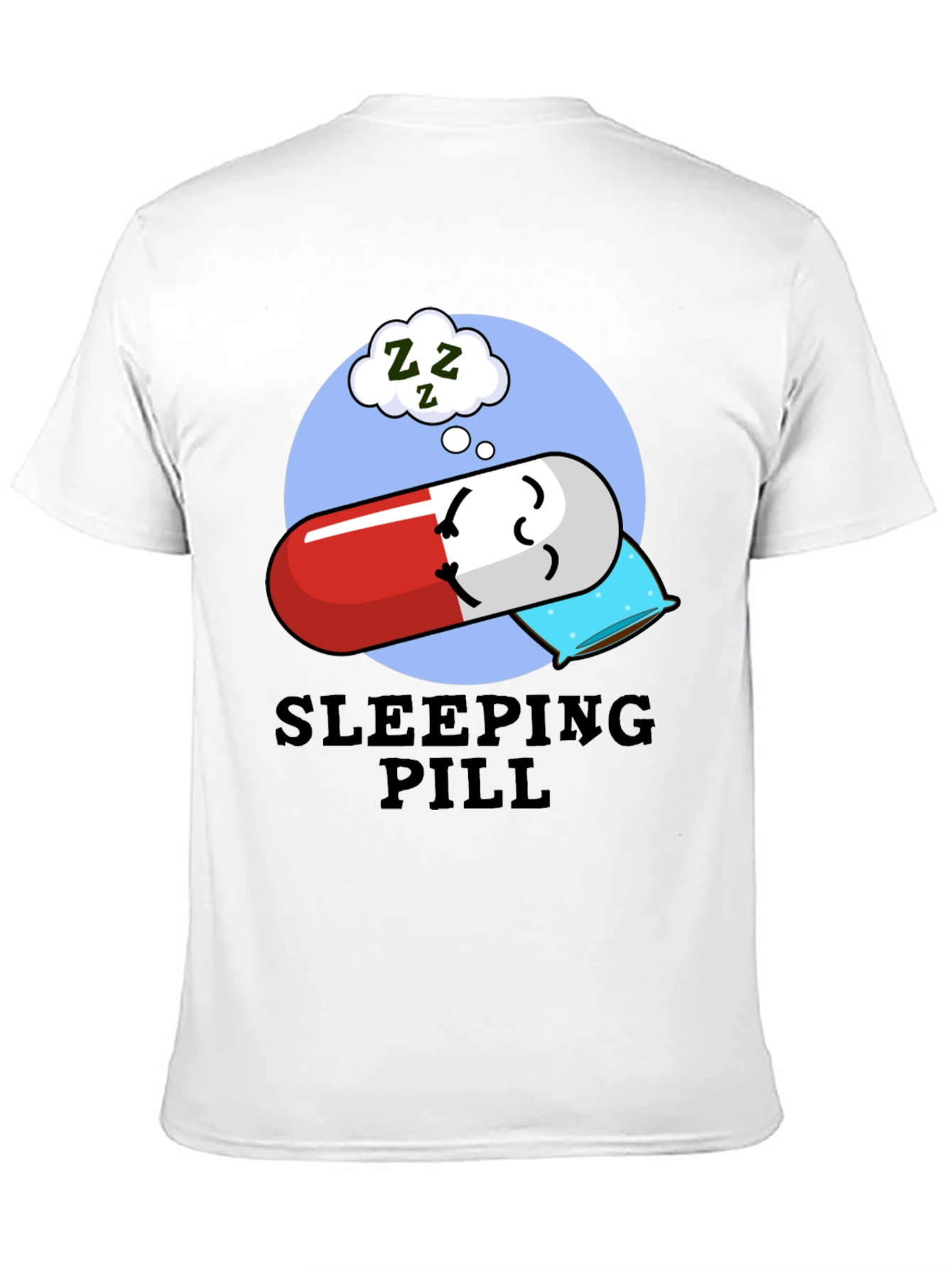 Black Sleeping Pill Funny Graphic T-Shirt - Unisex view 11