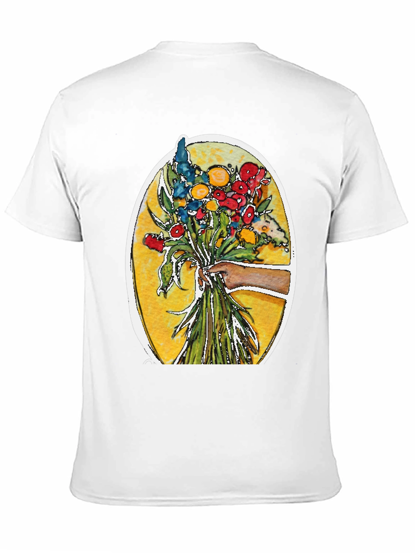 Black Floral Bouquet Graphic T-Shirt view 11