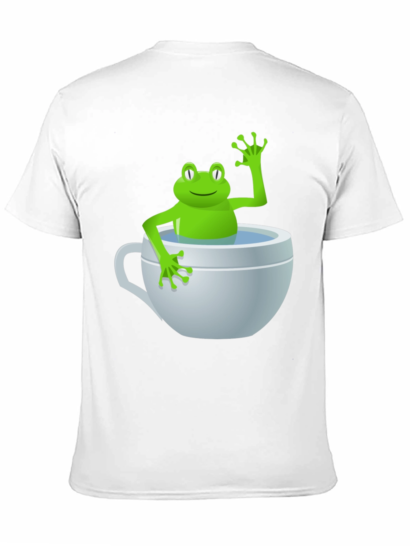 Black Frog in a Cup Graphic Tee - Funny Animal Shirt view 11