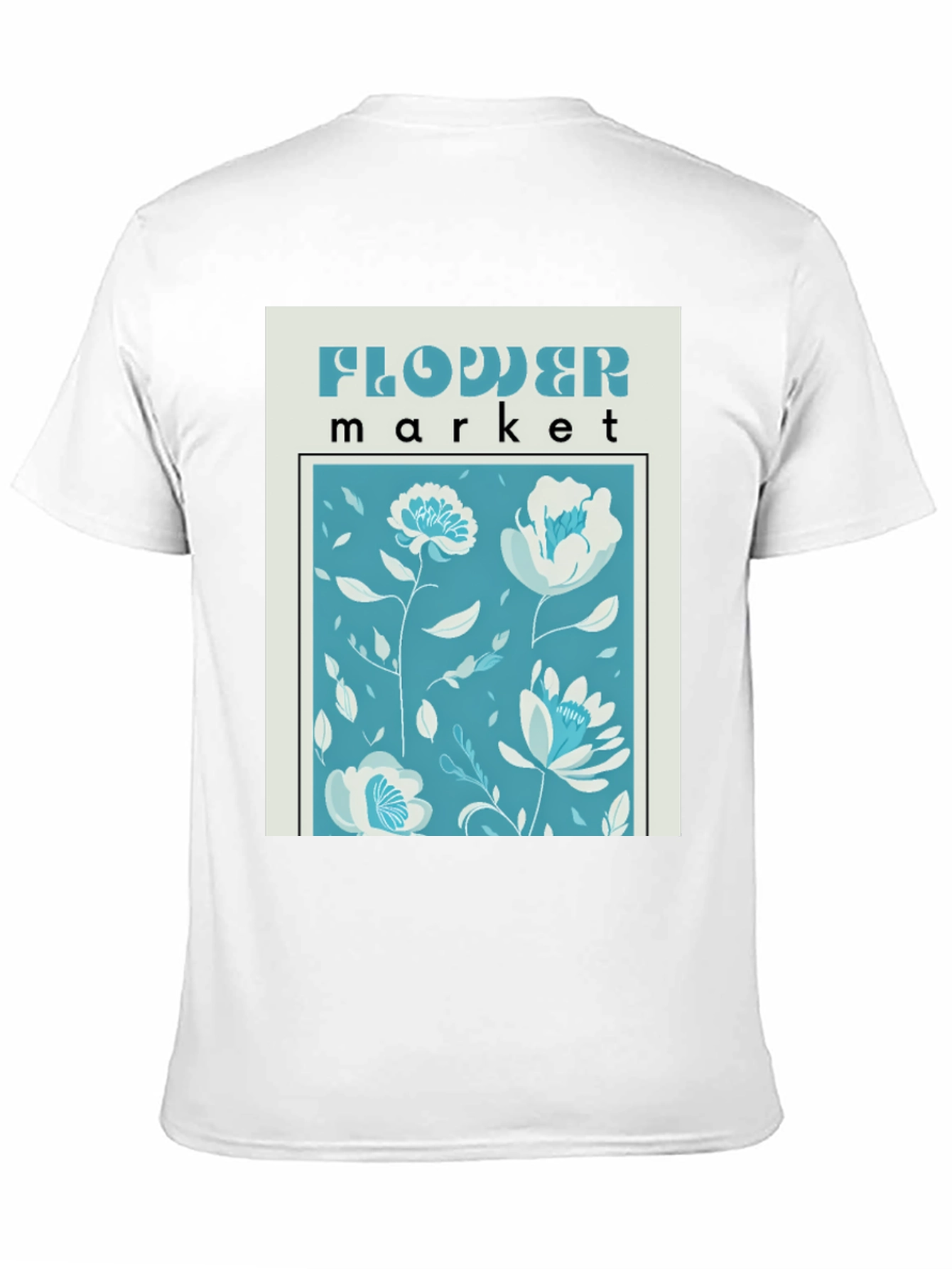 Black Floral Market Graphic Tee - Stylish Black Cotton Shirt view 11