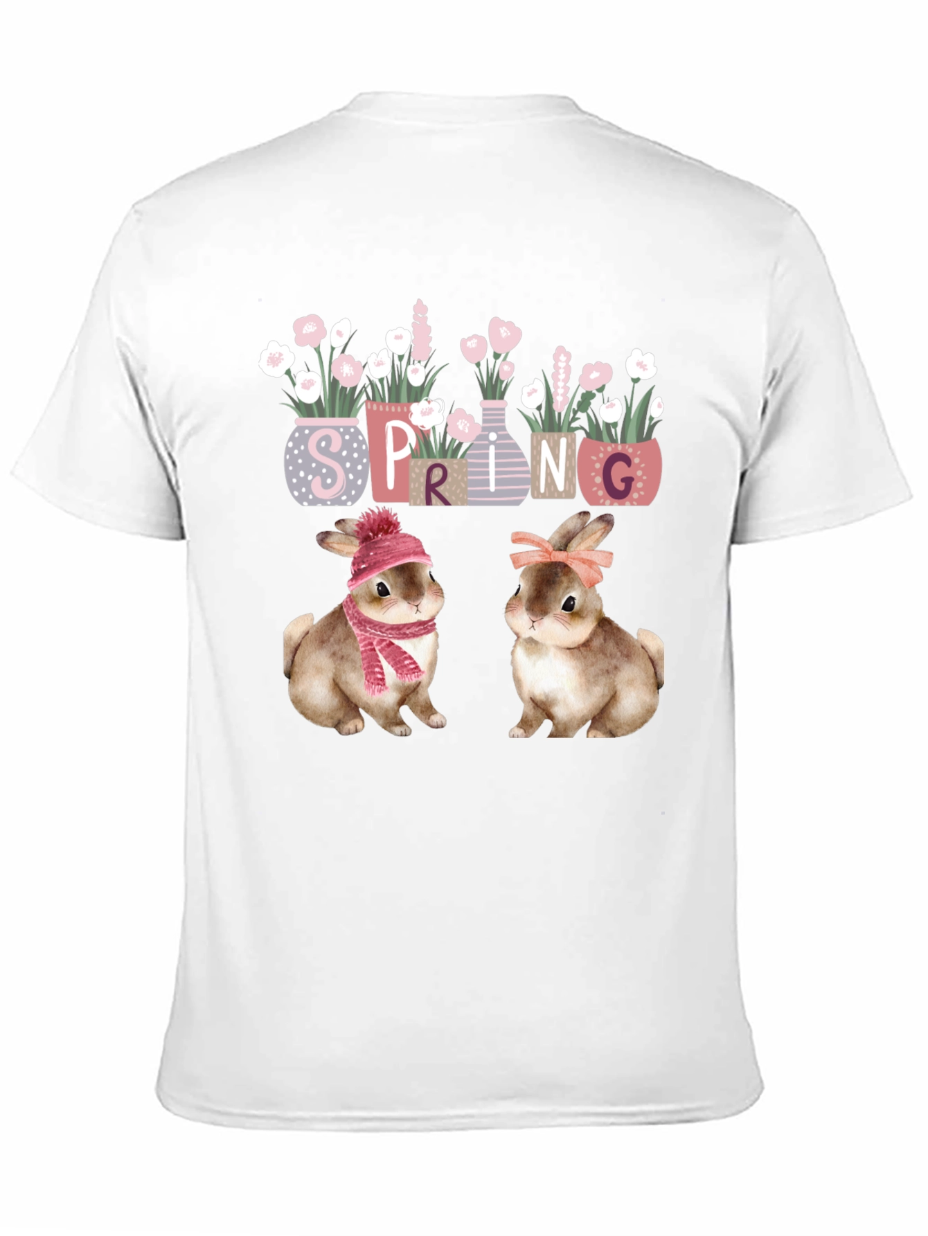 Black Spring Bunnies T-Shirt view 11