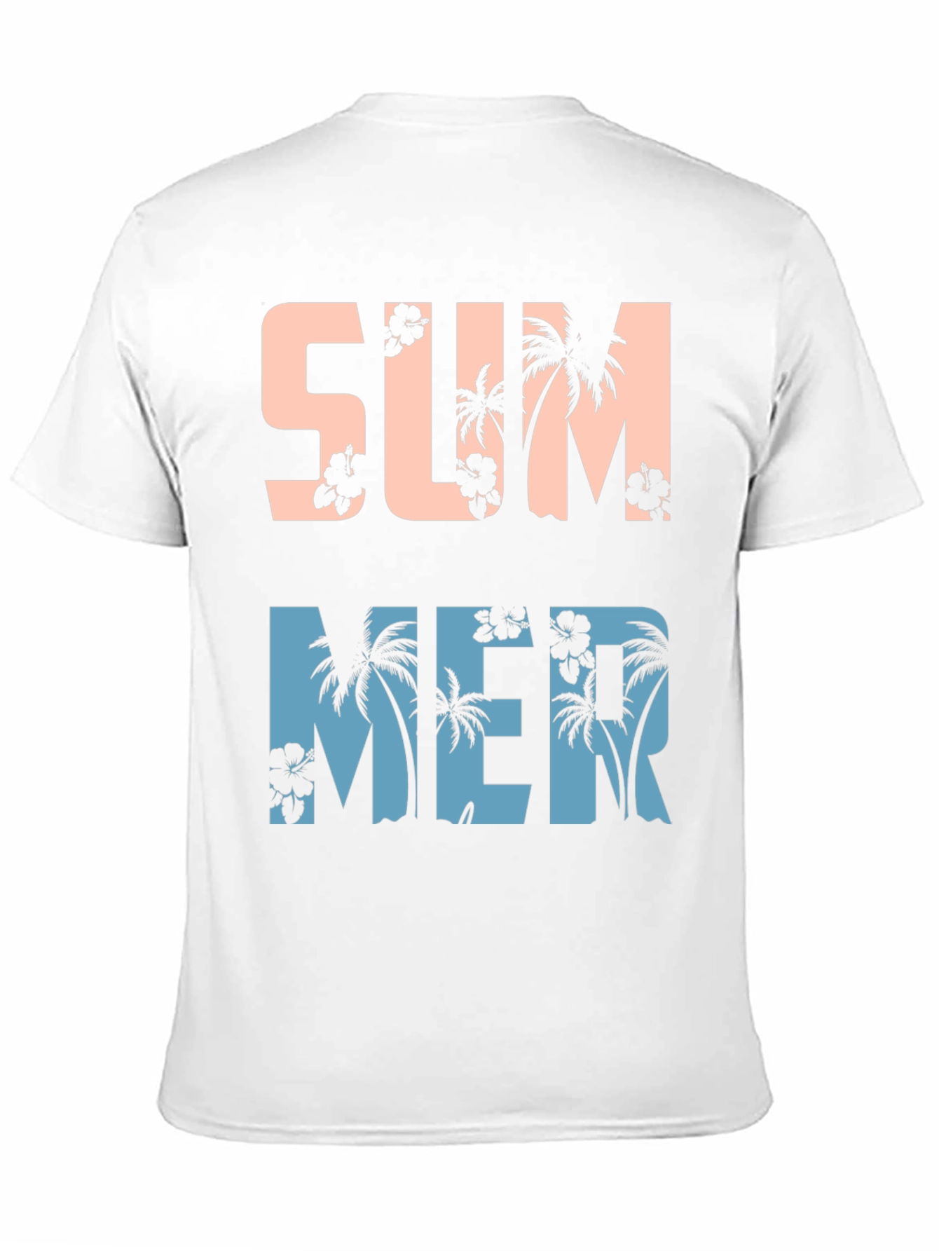 Black Tropical Summer Graphic Tee - Black Cotton Blend Shirt view 11