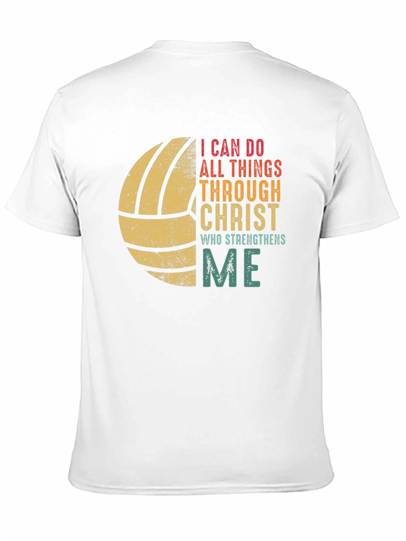 Black Volleyball I Can Do All Things T-Shirt view 11