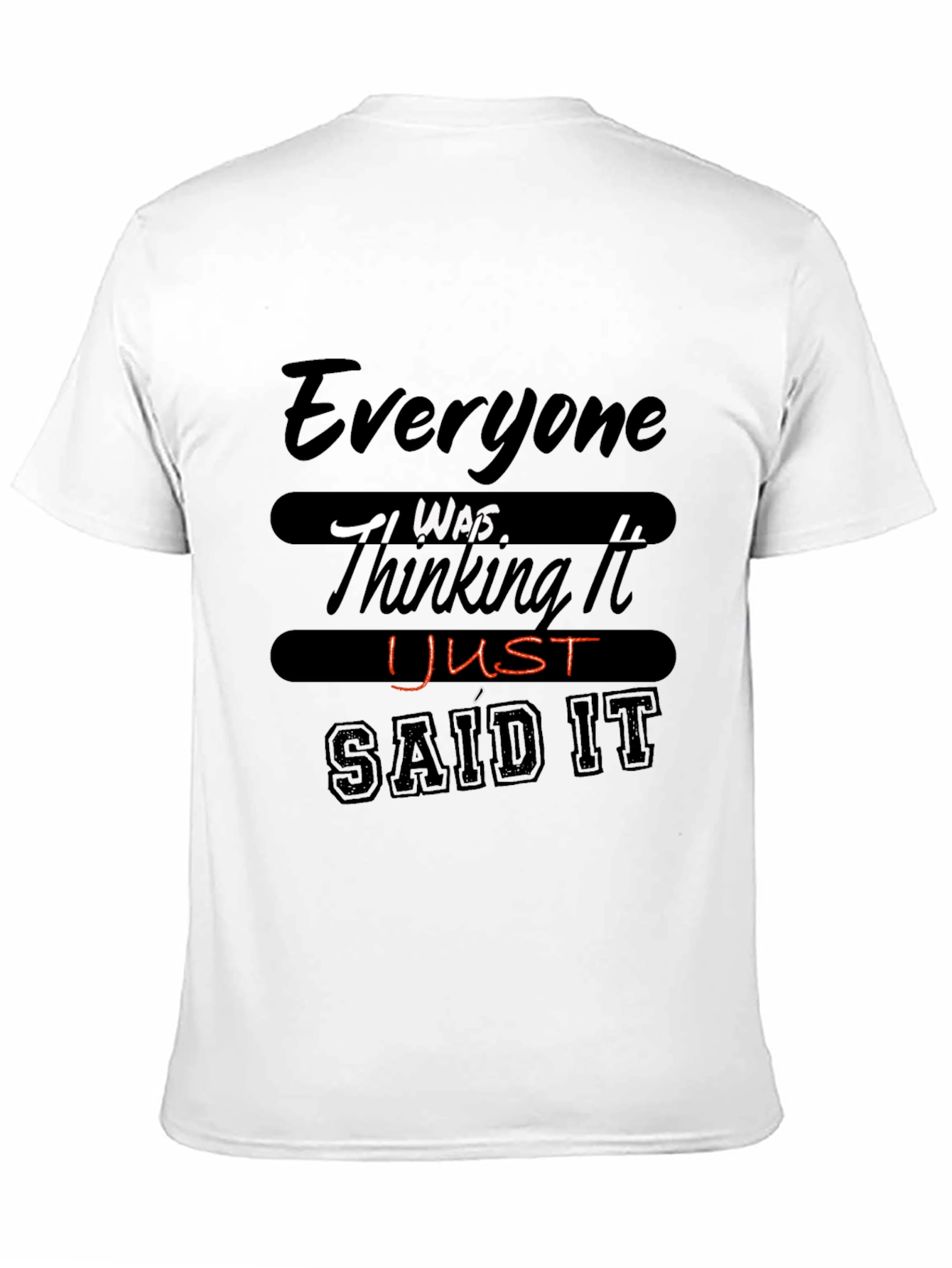 Black Funny Graphic Tee - Everyone Thinking It view 11