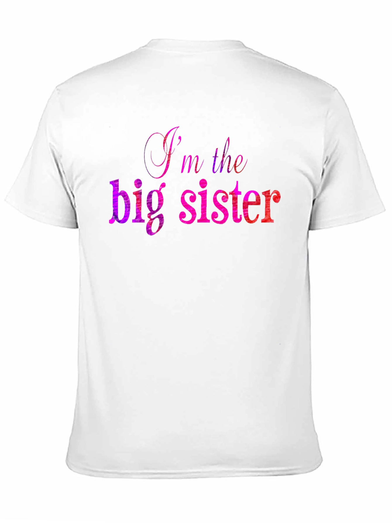 Black I'm The Big Sister T-Shirt - Fun Sibling Apparel view 11