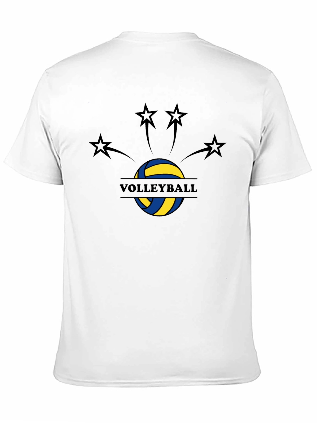 Black Volleyball Star T-Shirt view 11