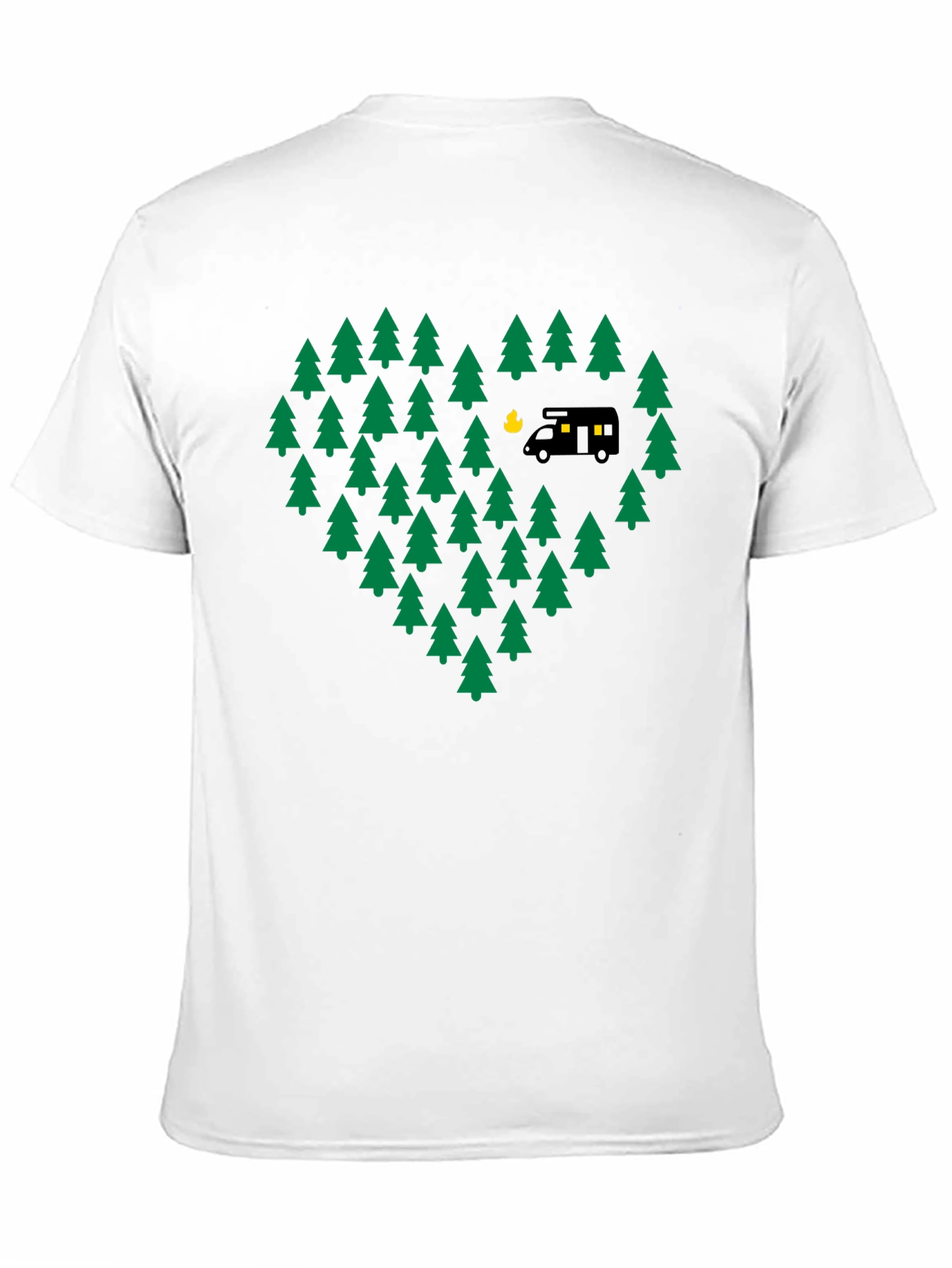 Black Camping Love T-Shirt - Adventure Heart Tree Design view 11