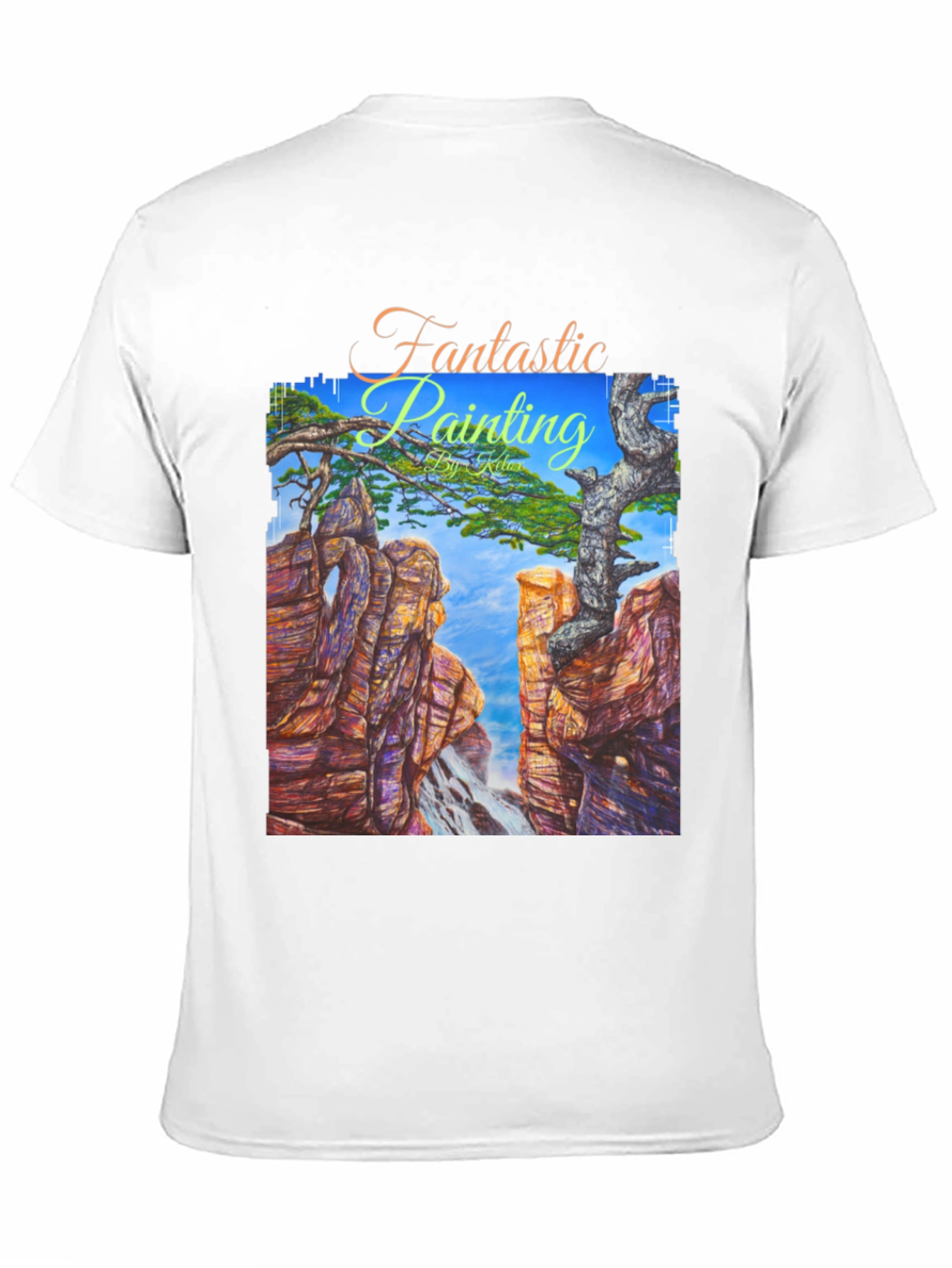 Black Fantastic Painting Graphic T-Shirt view 11