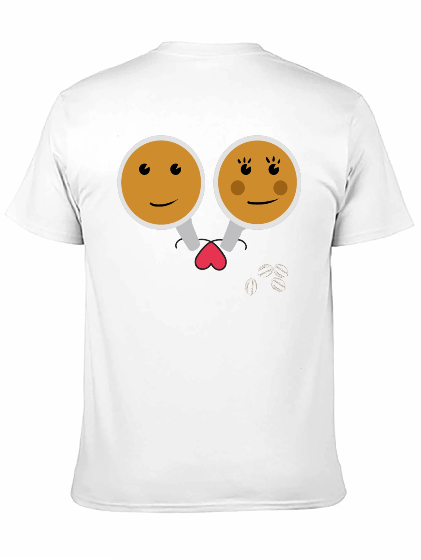 Black Cute Coffee Couple Graphic Tee - Black view 11