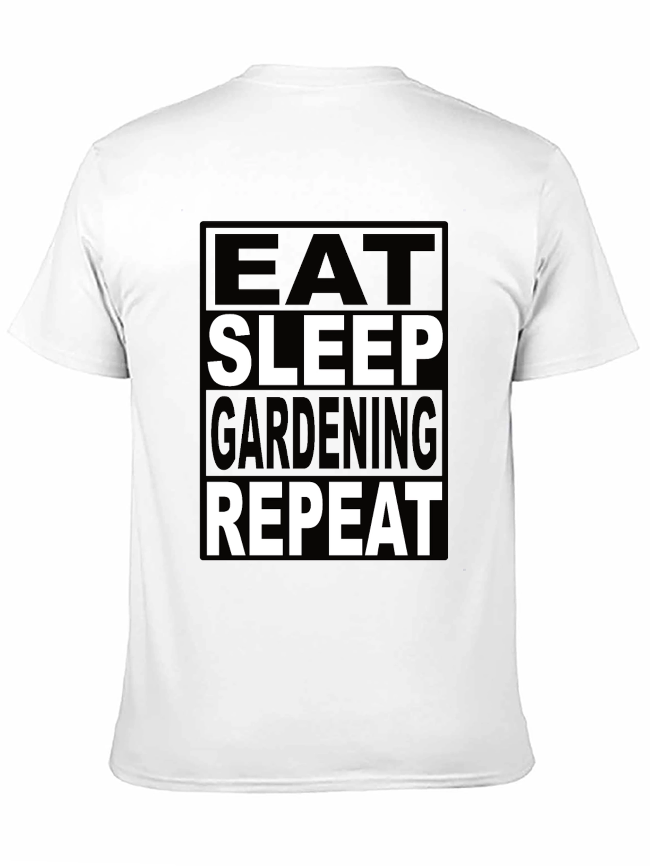 Black Eat Sleep Gardening Repeat Black T-Shirt view 11