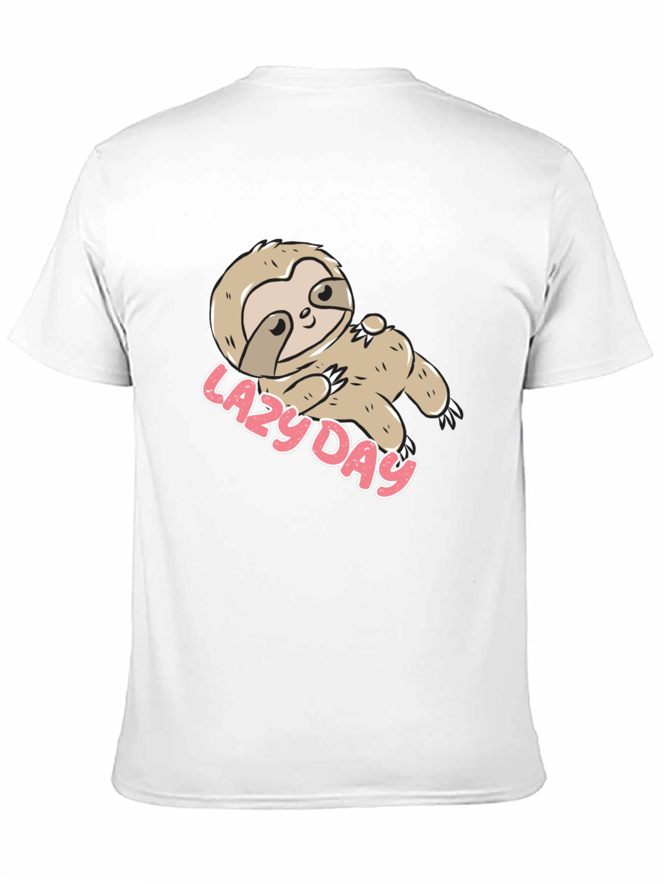 Black Lazy Day Sloth Graphic Tee - Relaxed Comfort view 11