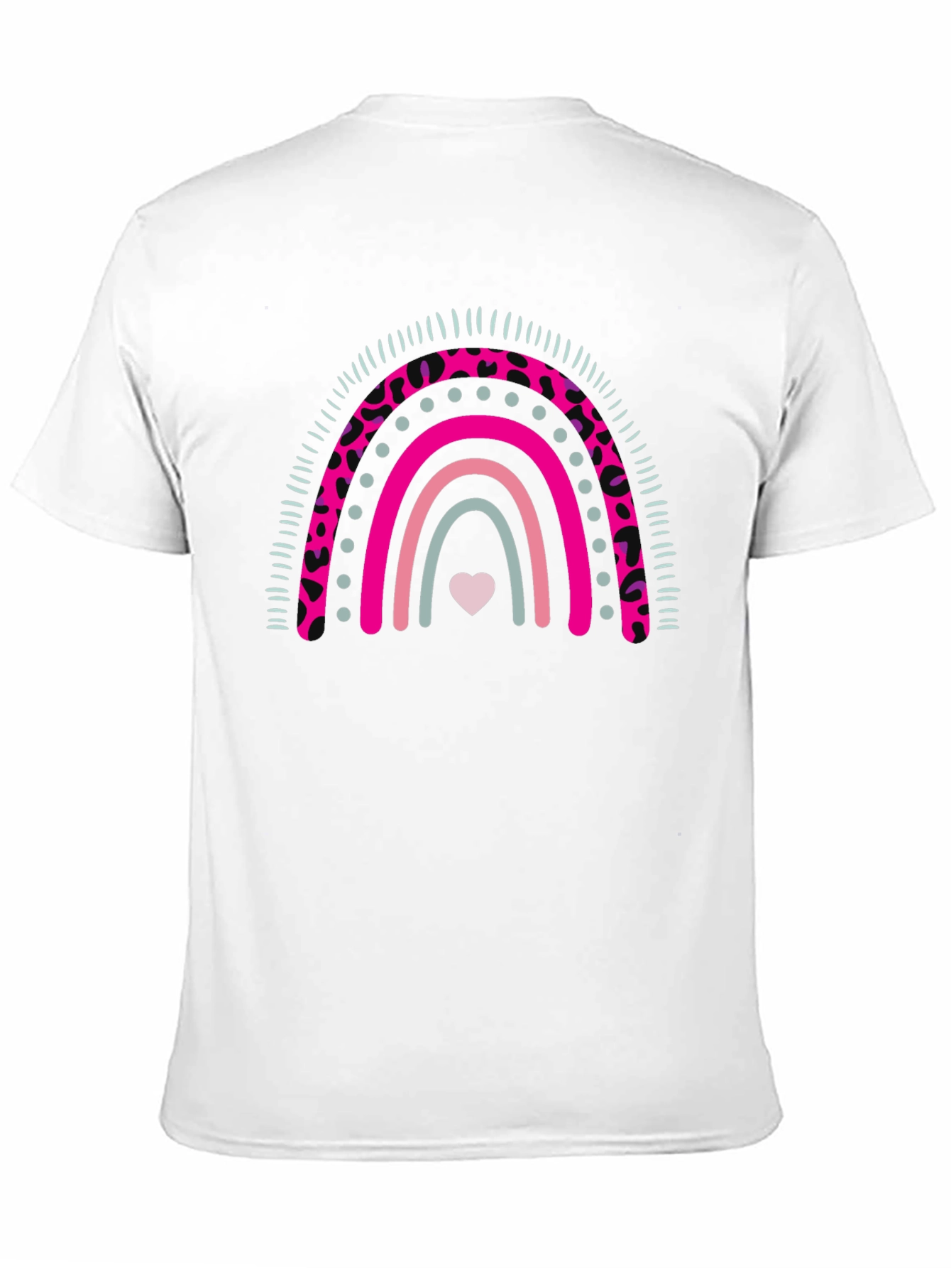 Black Rainbow Heart Graphic Tee - Black view 11