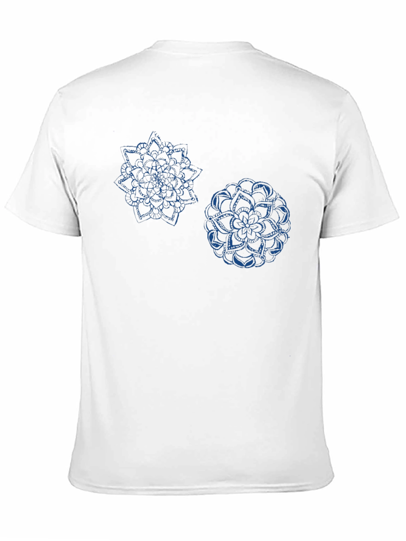 Black Geometric Mandala Print Black T-Shirt view 11