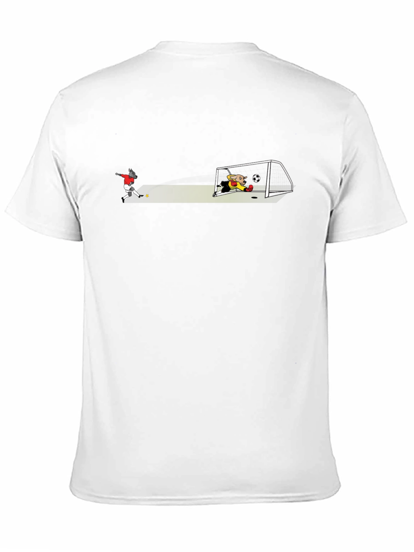 Black Soccer Cartoon Graphic T-Shirt view 11