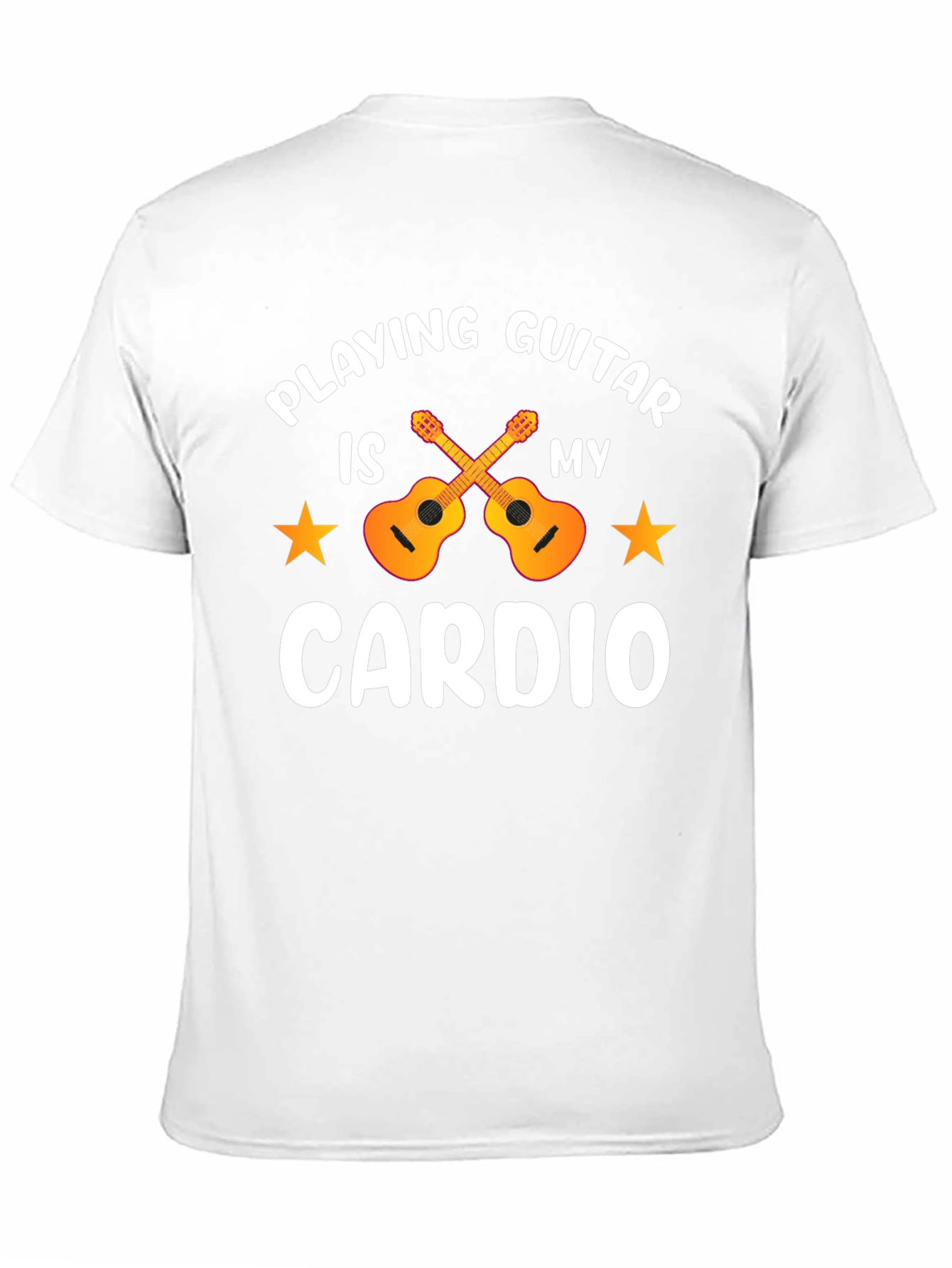 Black Guitar Cardio T-Shirt: Musician's Workout Tee view 11