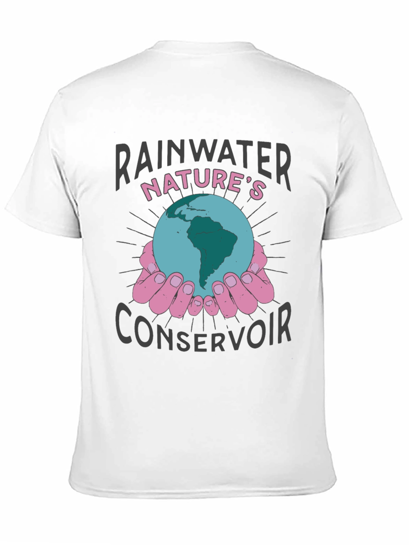 Black Rainwater Nature's Conservoir Graphic T-Shirt view 11