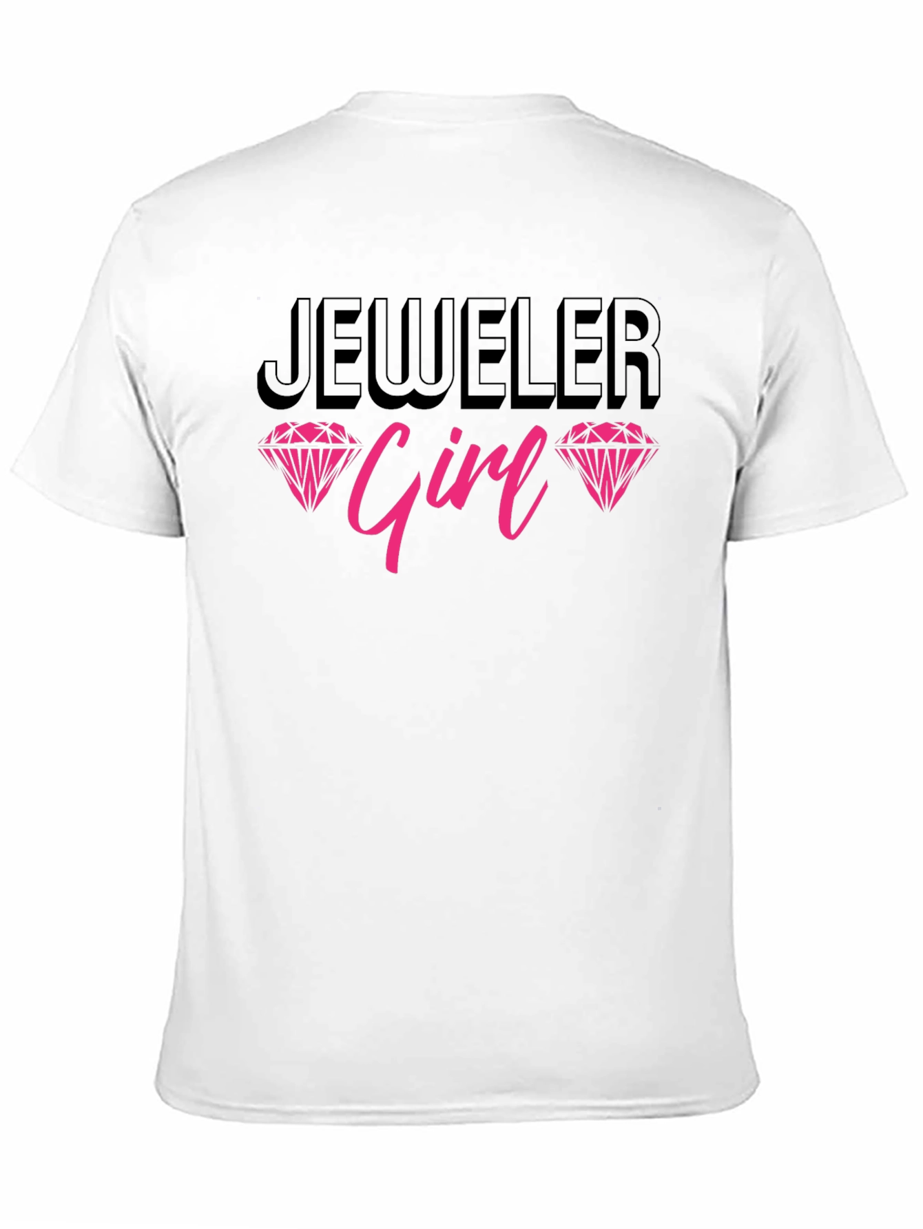 Black Jeweler Girl T-Shirt Diamond Graphic Tee view 11
