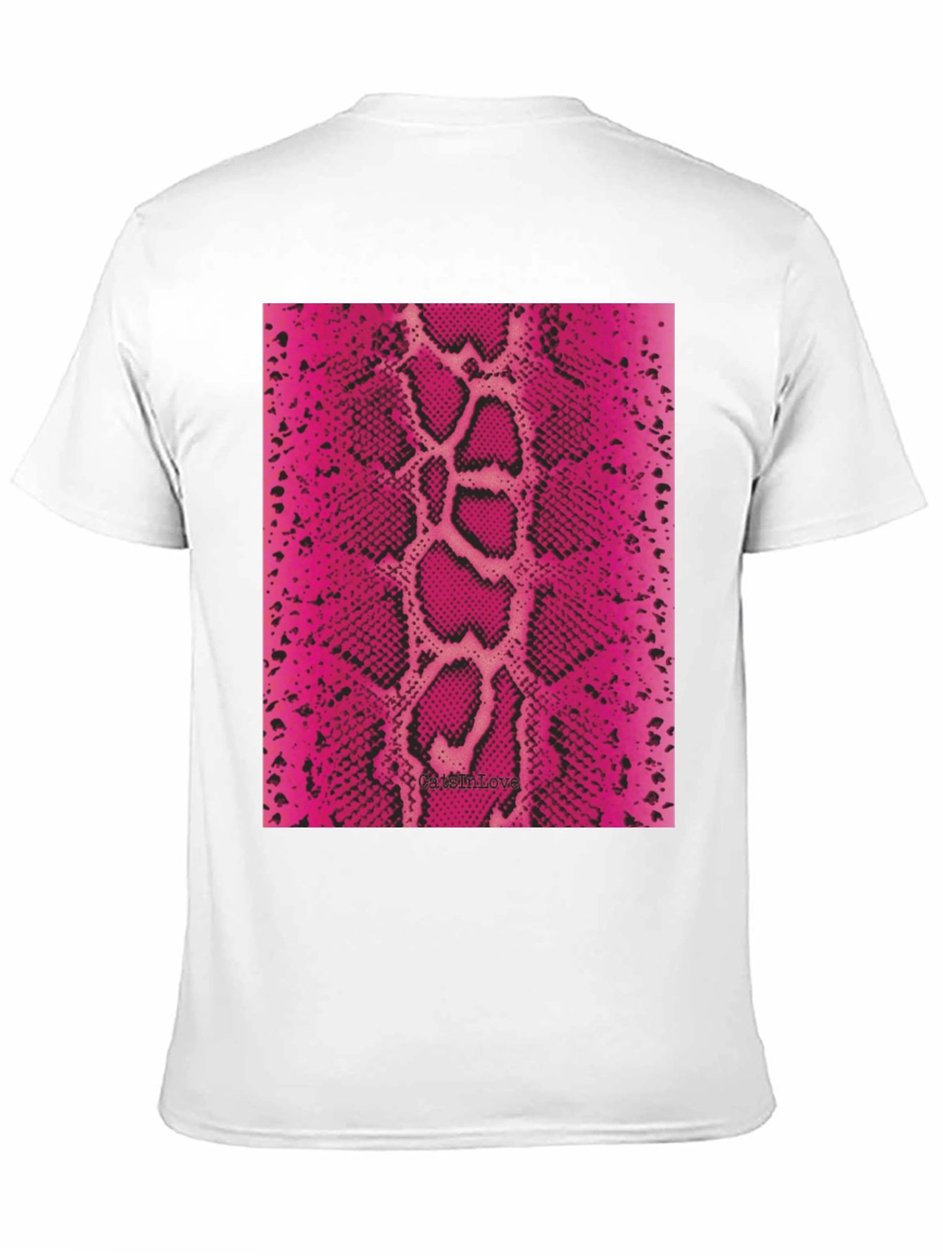 Black Pink Snake Print Tee view 11