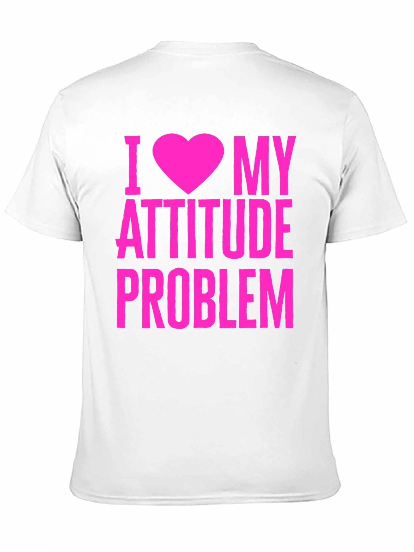 Black I Heart My Attitude Problem Graphic T-Shirt view 11