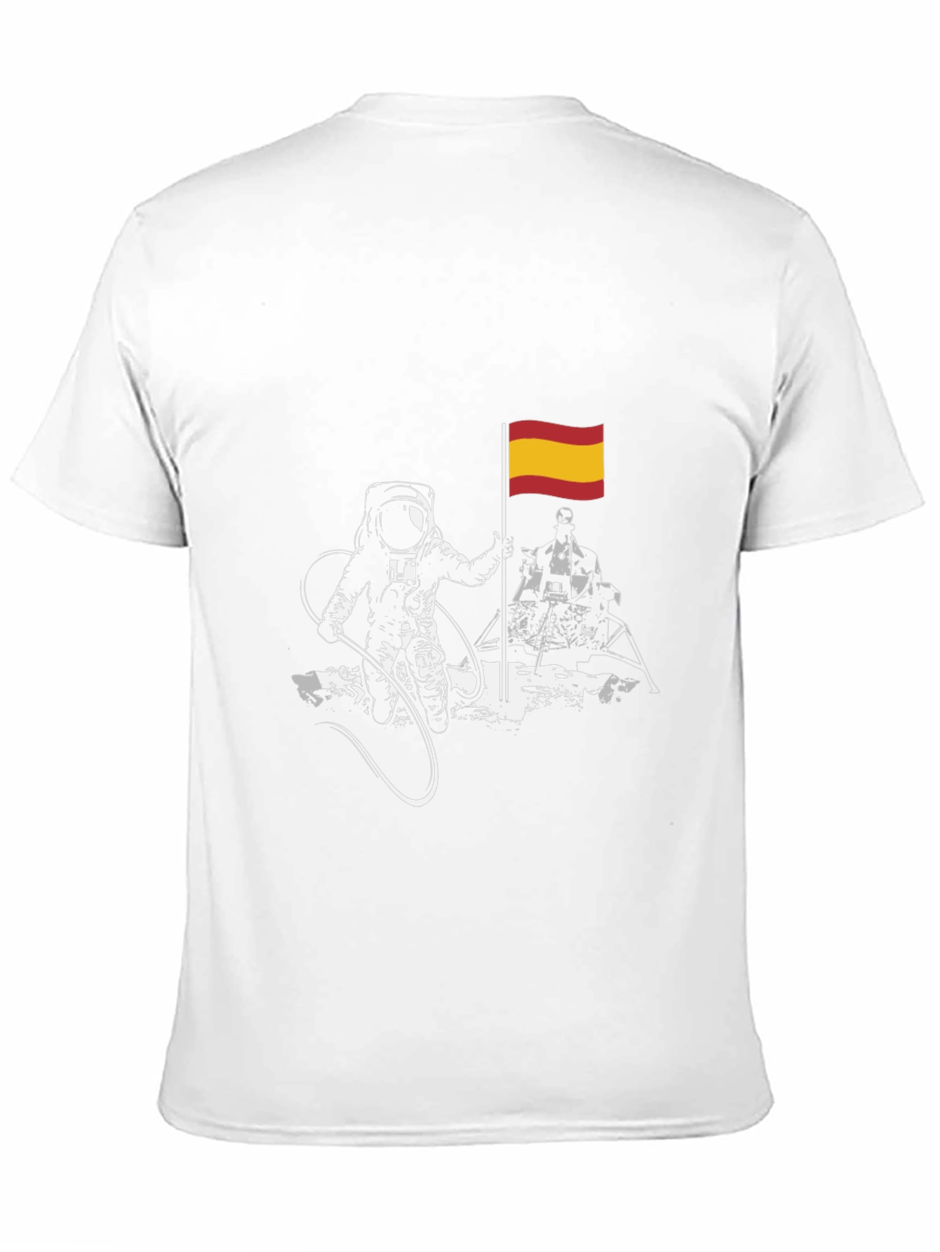 Astronaut Spanish Flag Graphic T-Shirt - 11