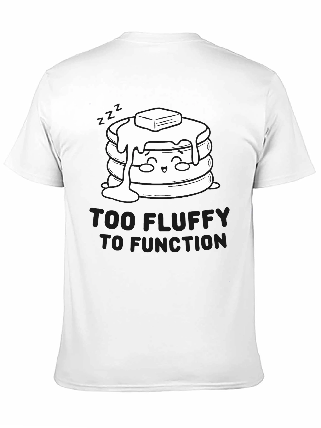 Black Too Fluffy to Function Graphic T-Shirt view 11