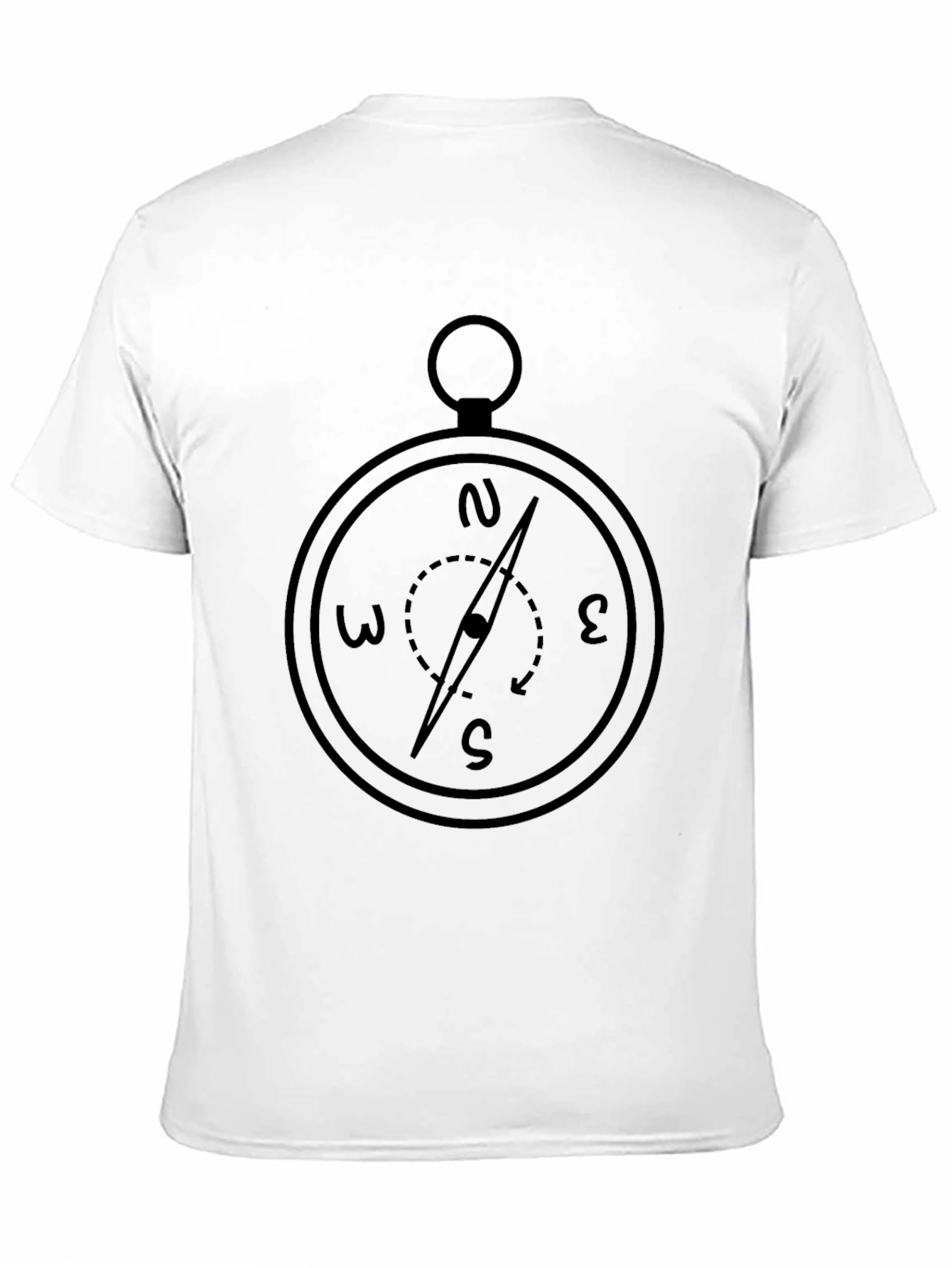 Black Compass Graphic T-Shirt - Classic Black Tee view 11