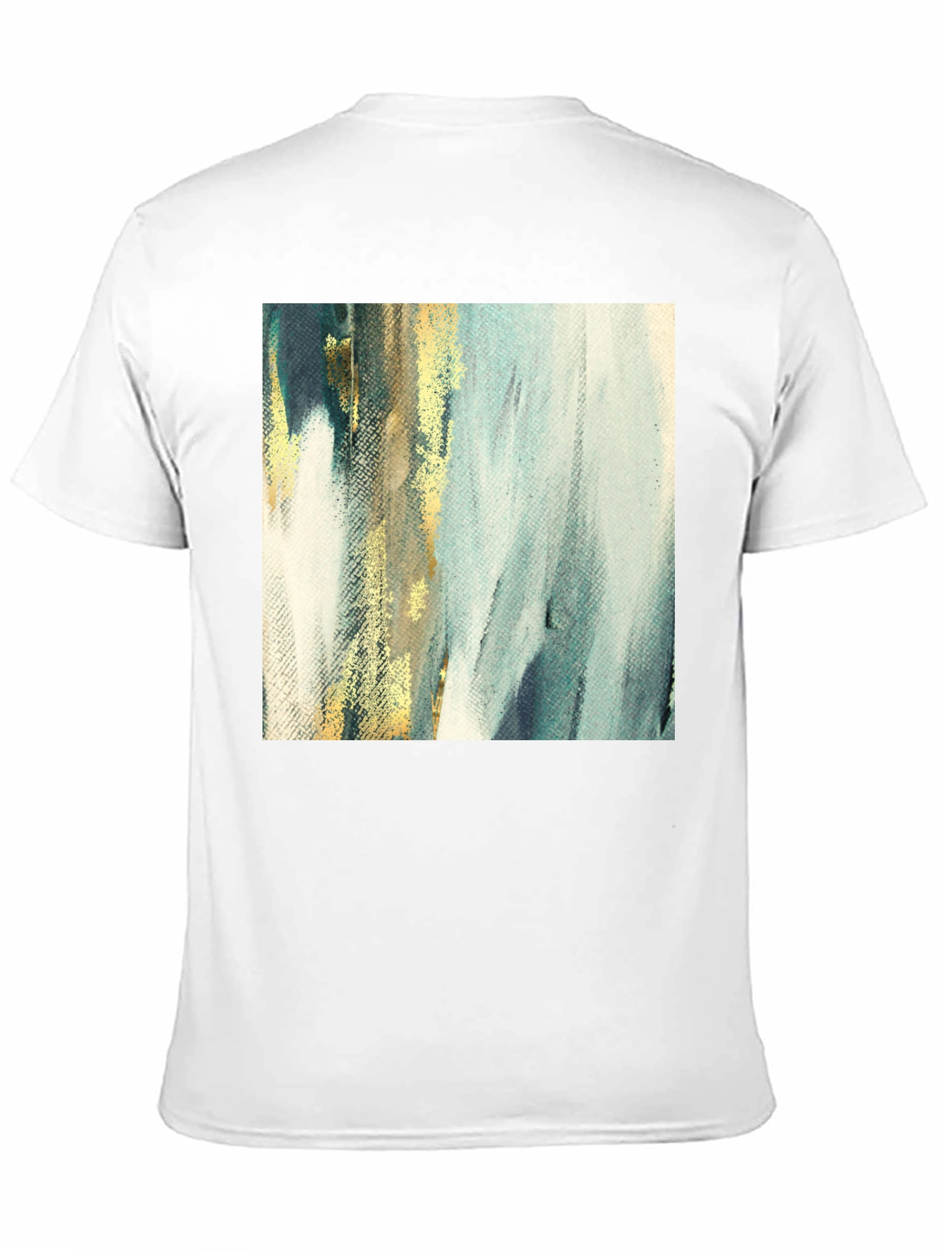 Black Abstract Art Tee - Modern Brushstroke T-Shirt view 11