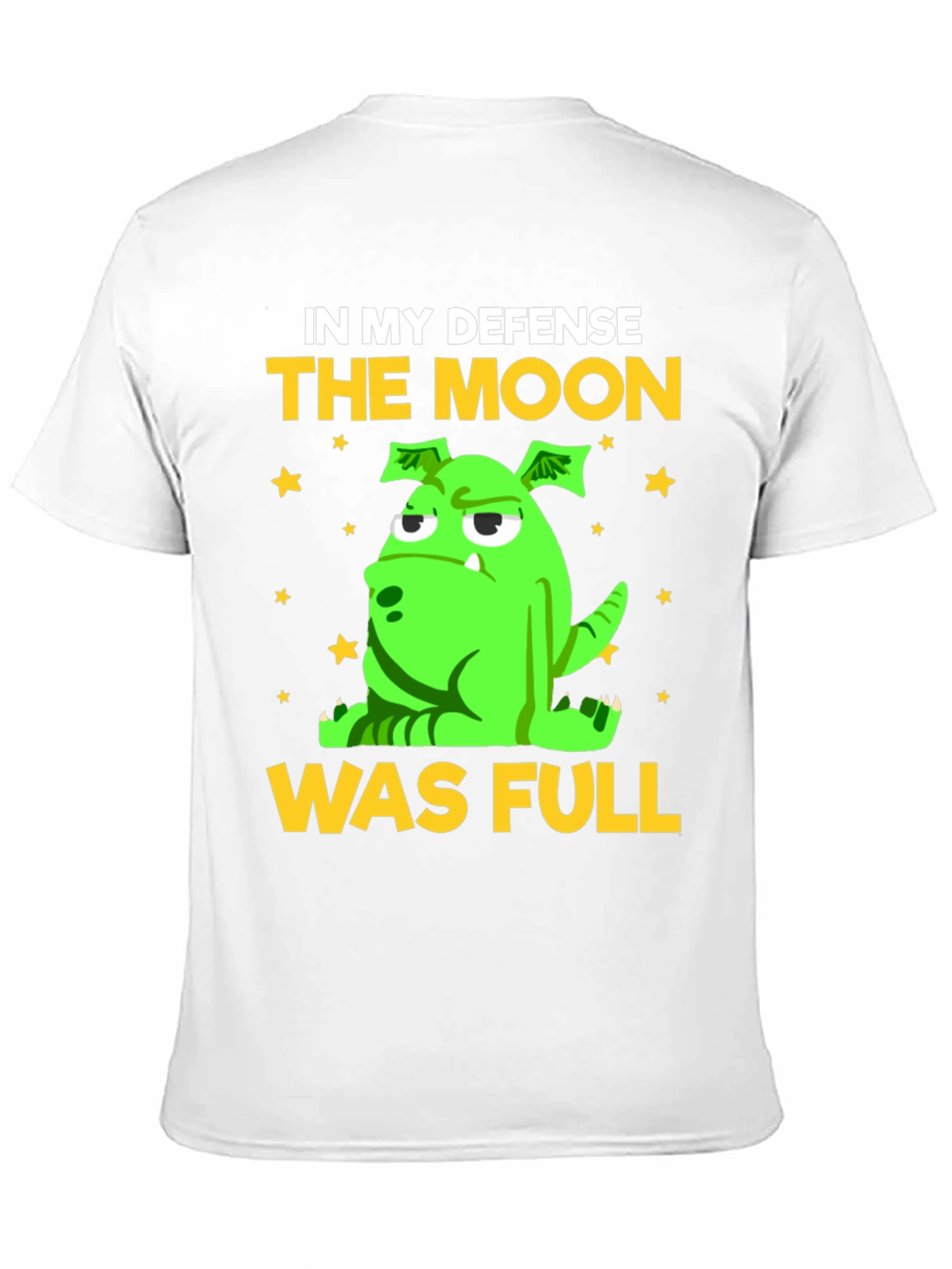 Black Funny "The Moon Was Full" Graphic Tee view 11