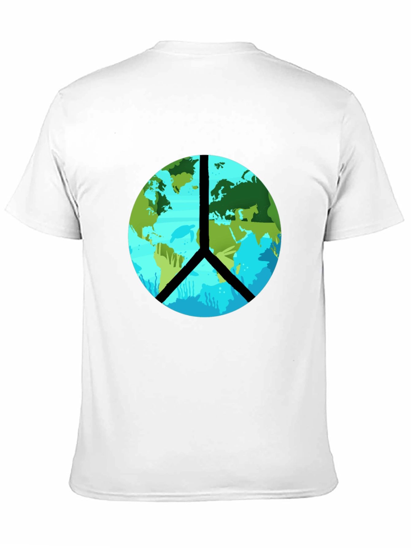 Black Earth Peace Sign Graphic Tee - Black T-Shirt view 11