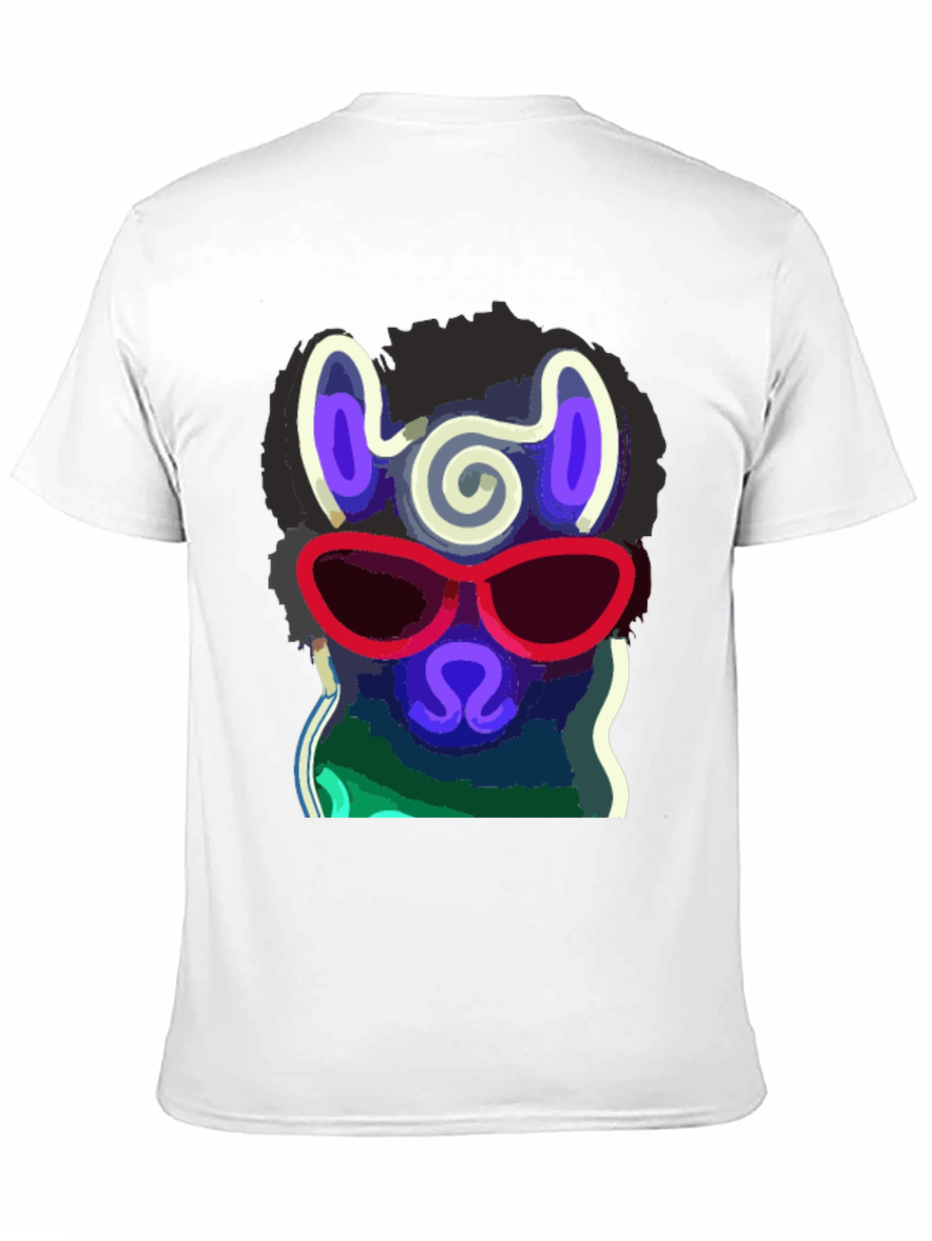 Black Cool Llama T-Shirt - Stylish Neon Design view 11