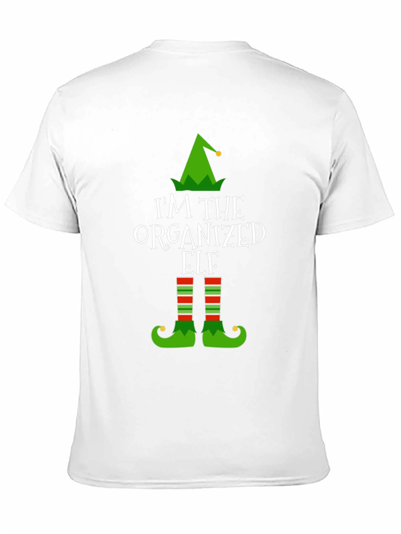 Black Organized Elf Holiday Graphic T-Shirt view 11