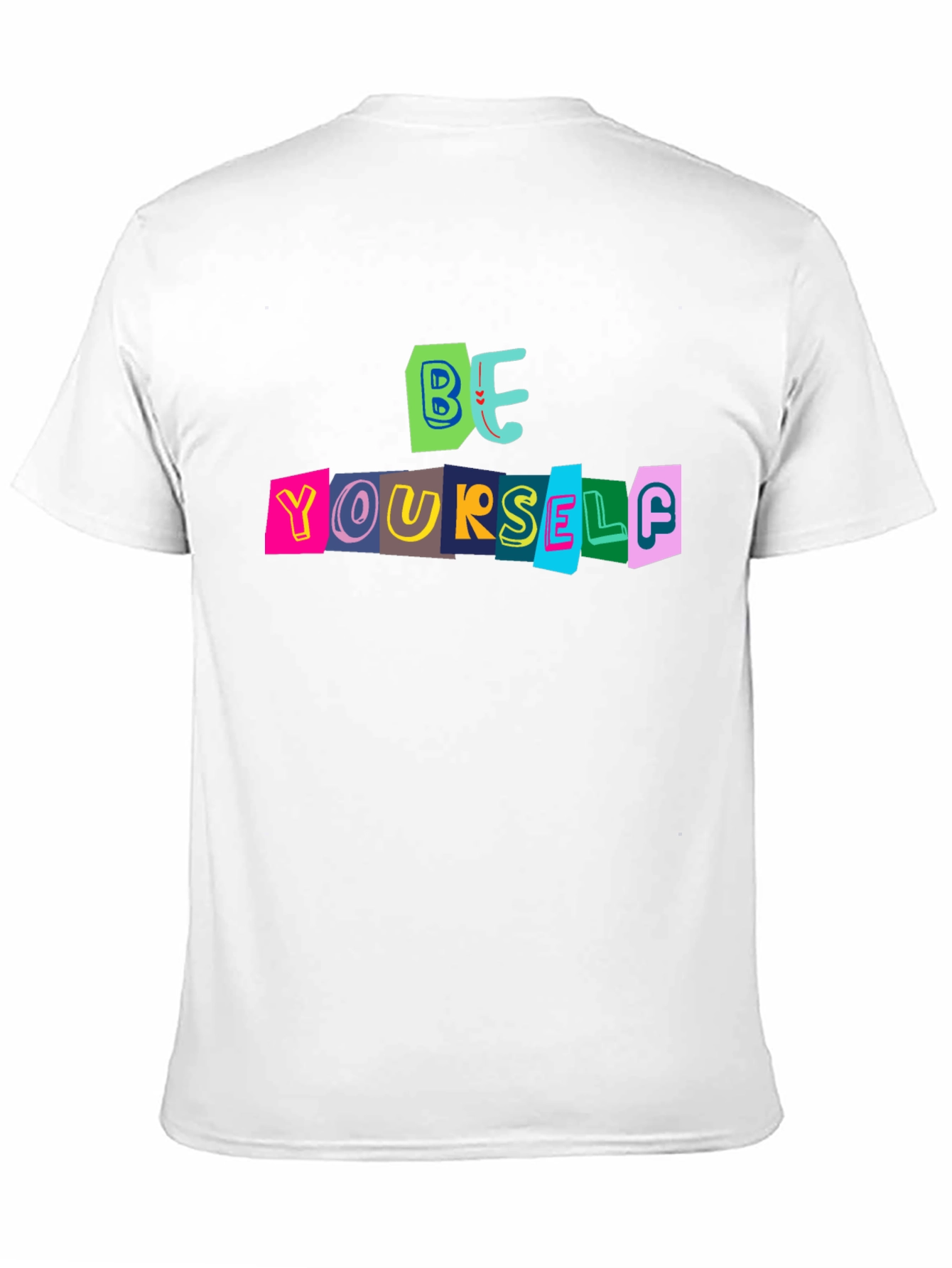 Black Be Yourself Graphic Tee - Bold Statement T-Shirt view 11