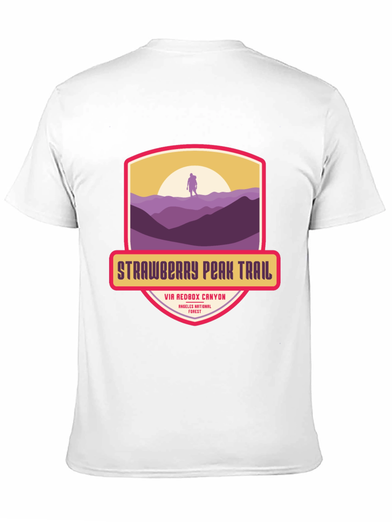 Black Strawberry Peak Trail T-Shirt - Hiker Adventure view 11