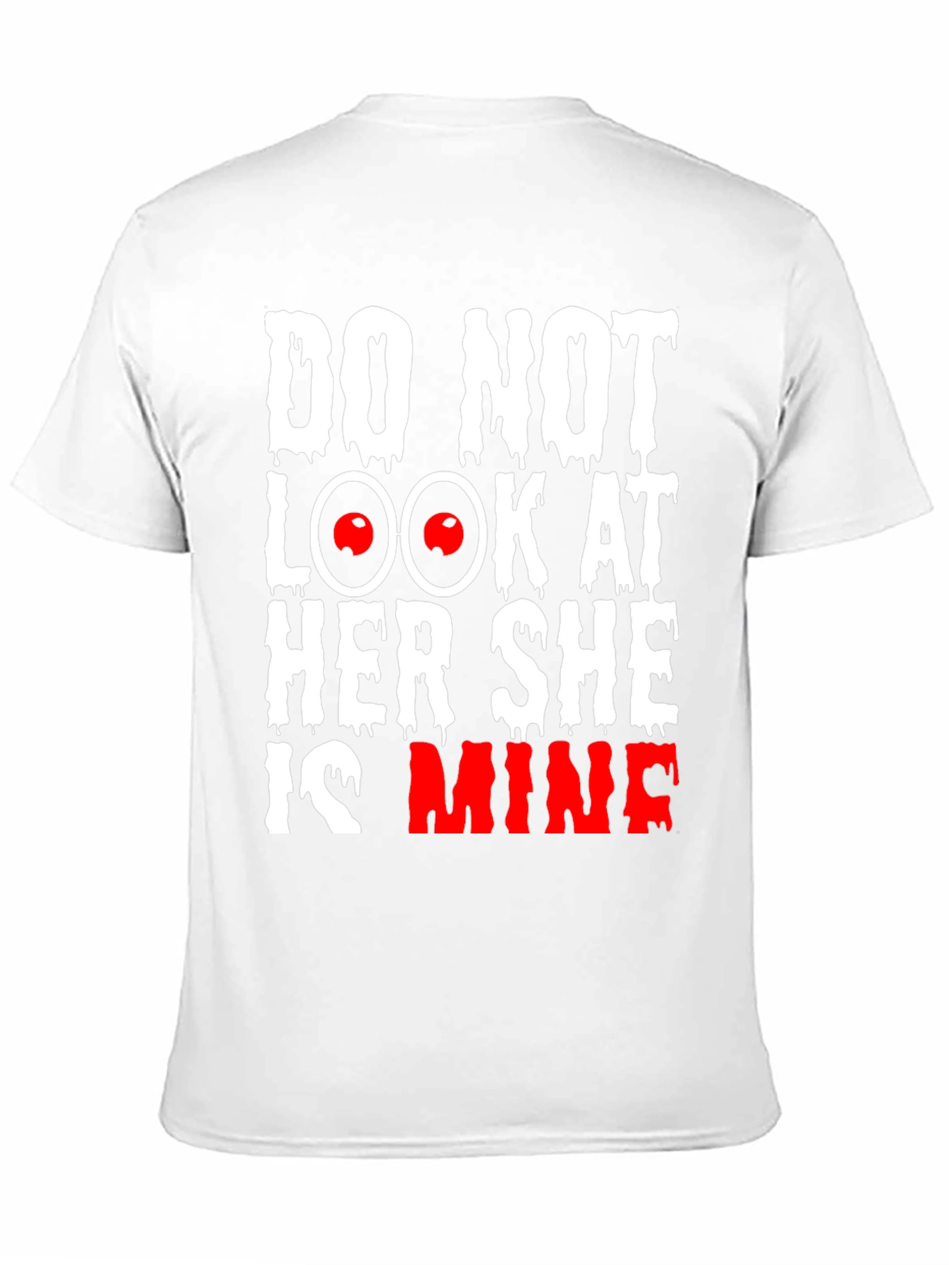 Black Do Not Look at Her She is Mine Graphic Tee view 11