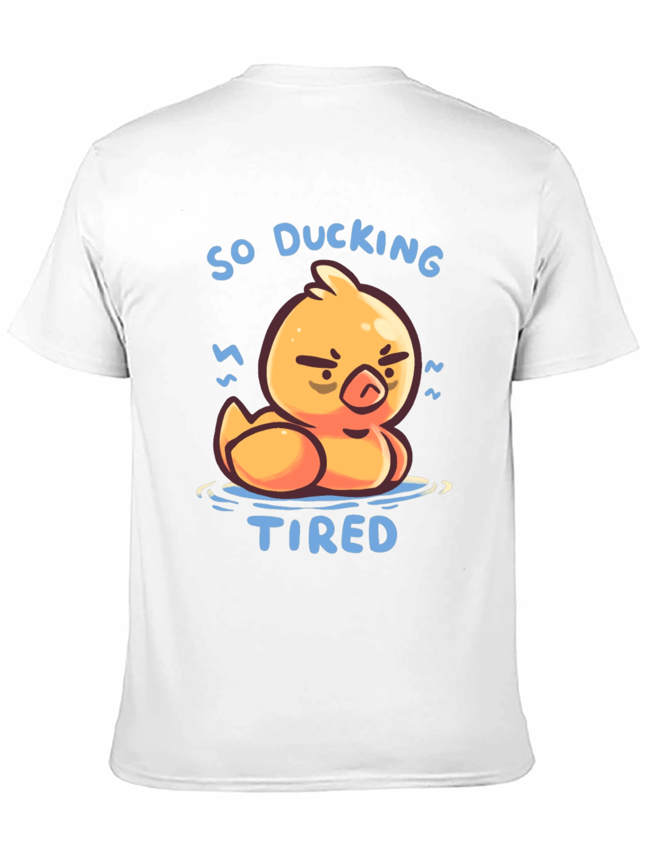 Black So Ducking Tired T-Shirt - Funny Cartoon Duck Tee view 11