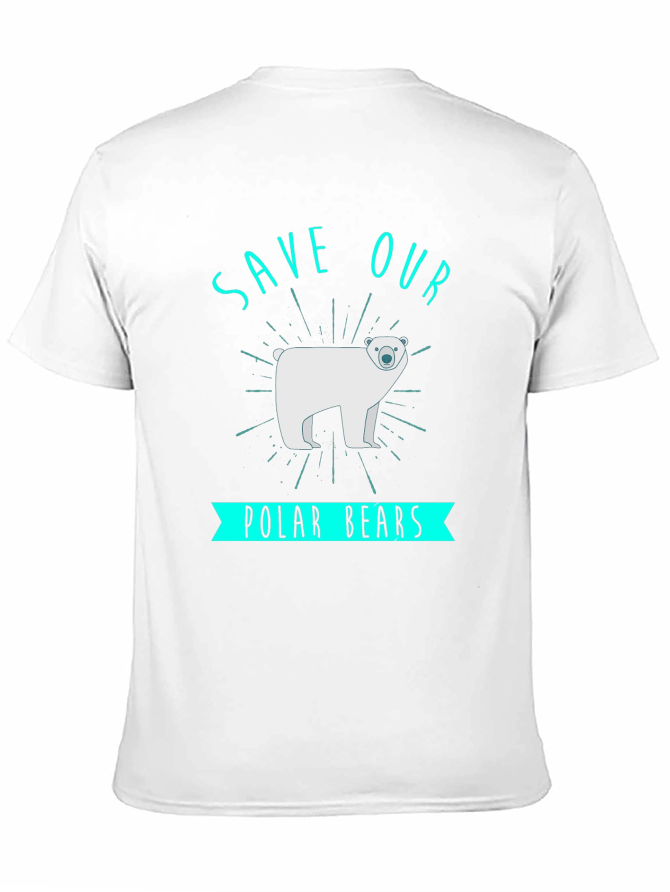 Black Save Our Polar Bears Graphic Tee - Black view 11