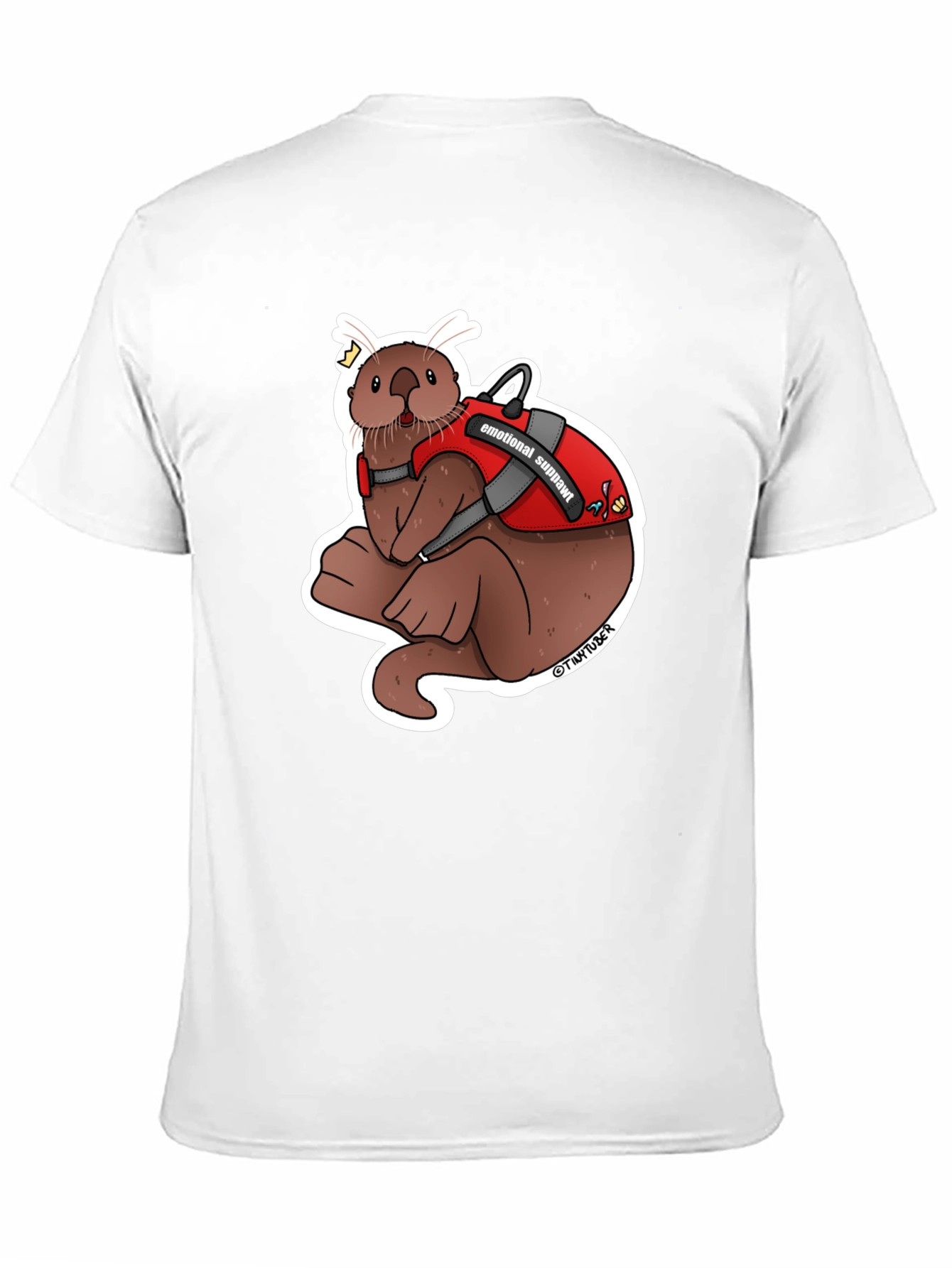 Black Emotional Support Otter Graphic Tee view 11
