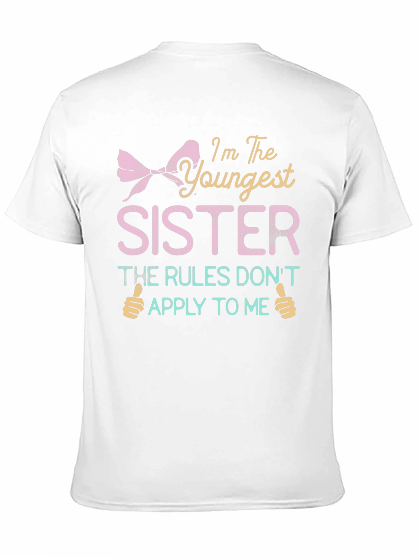 Black Youngest Sister T-Shirt - Rules Don't Apply view 11