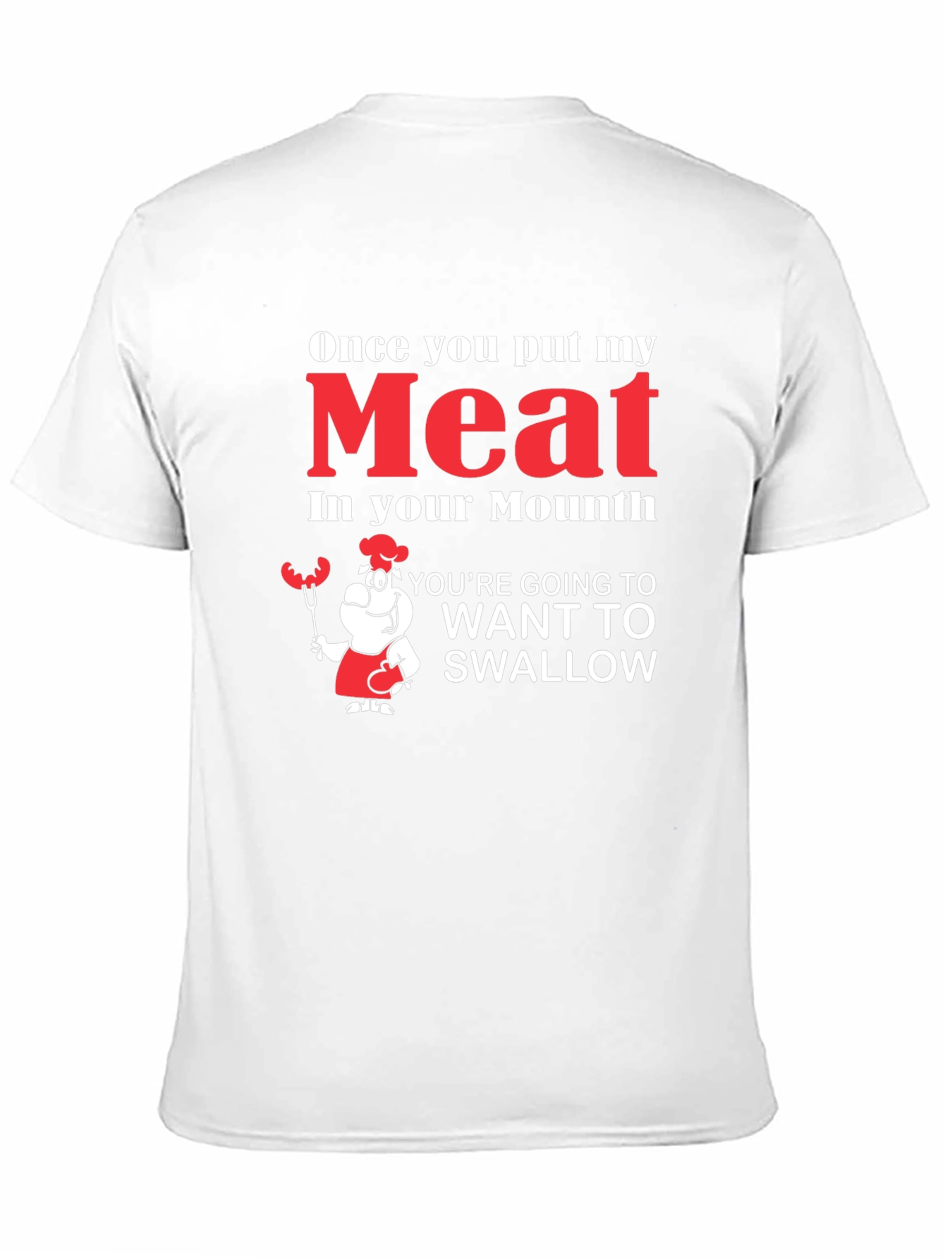 Black Funny Meat in Your Mouth Graphic T-Shirt view 11