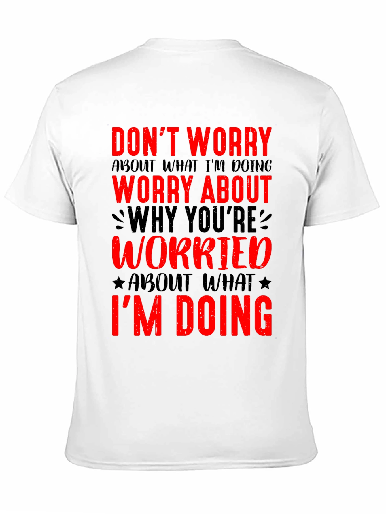 Black Don't Worry Graphic Tee - Black view 11