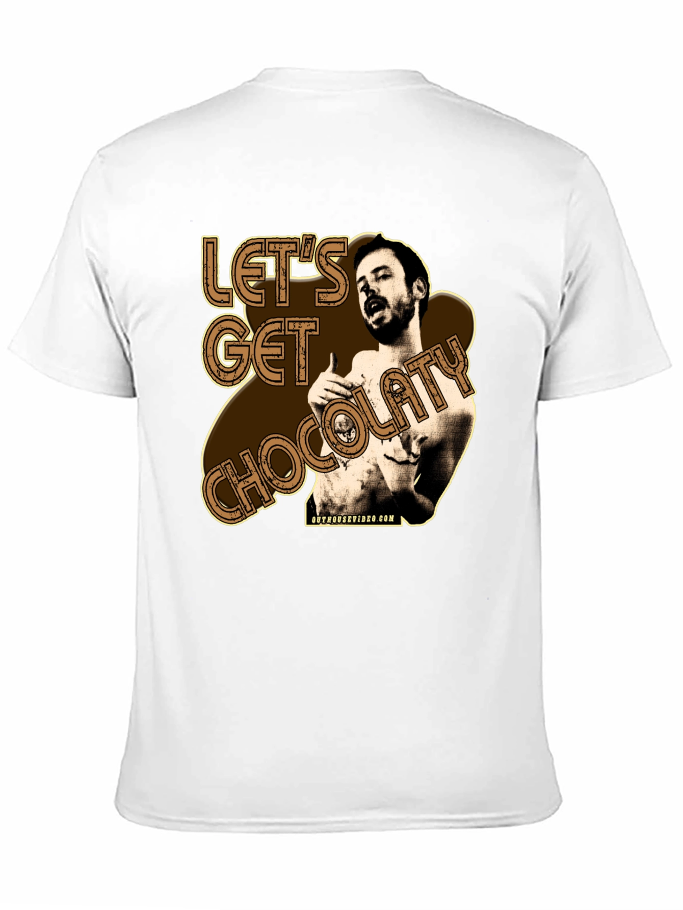 Black Let's Get Chocolaty Funny Graphic Tee view 11